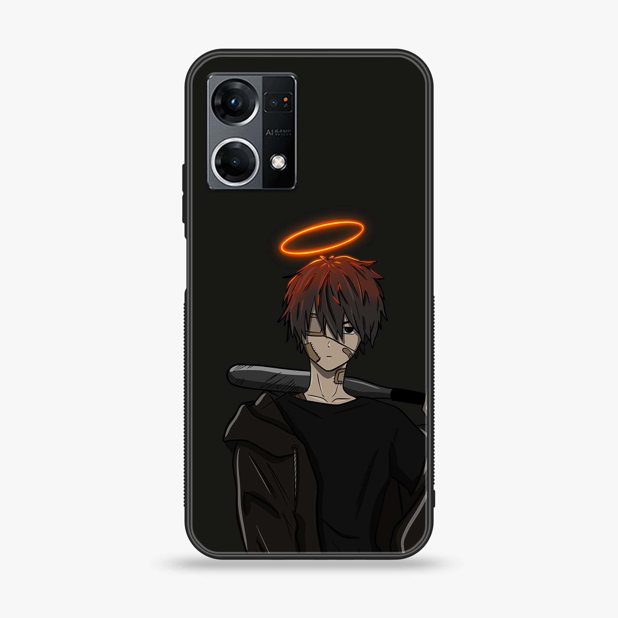 Oppo Reno 7 - Anime Series - Premium Printed Glass soft Bumper shock Proof Case