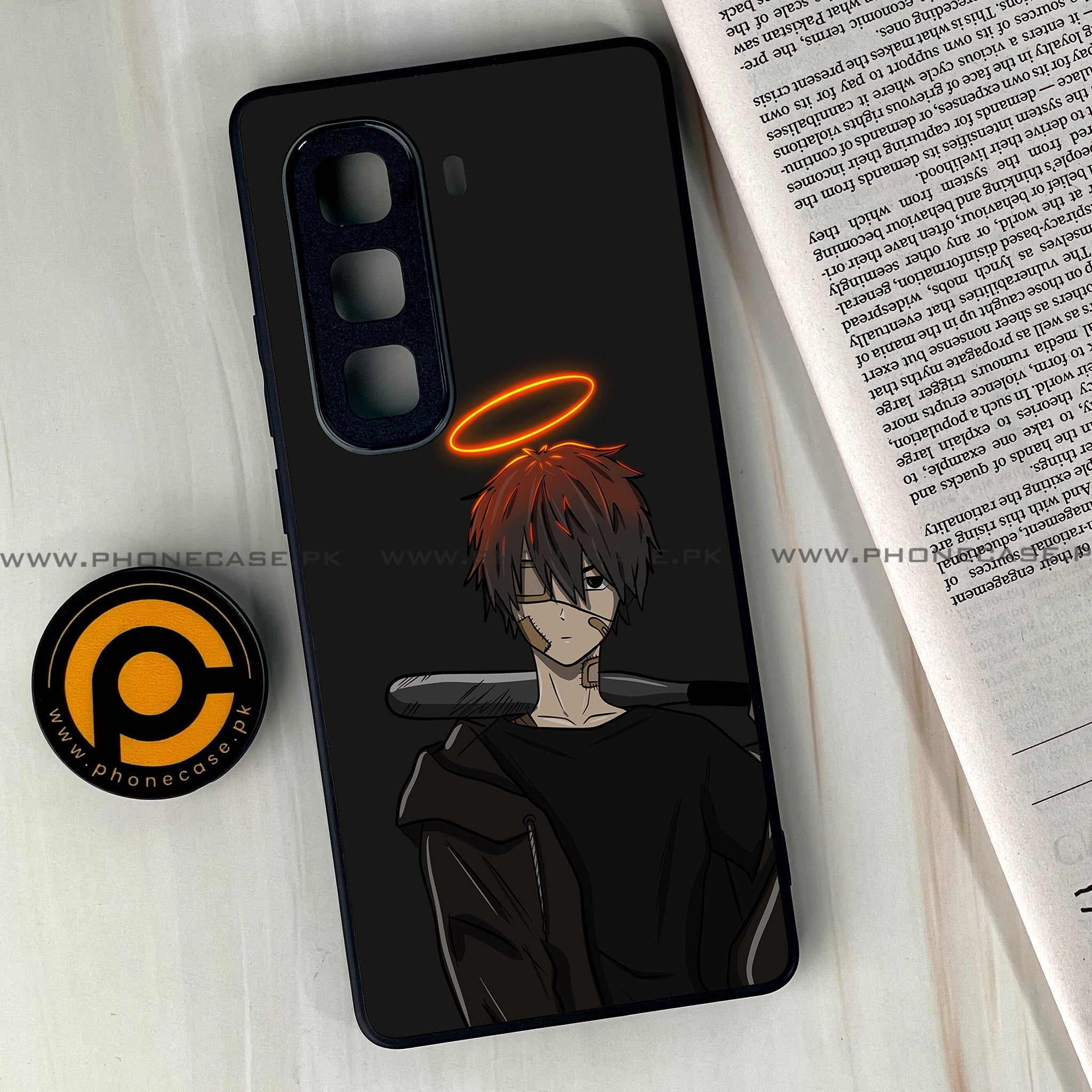 Infinix Hot 60  - Anime Series - Premium Metal Printed soft Bumper shock Proof Case
