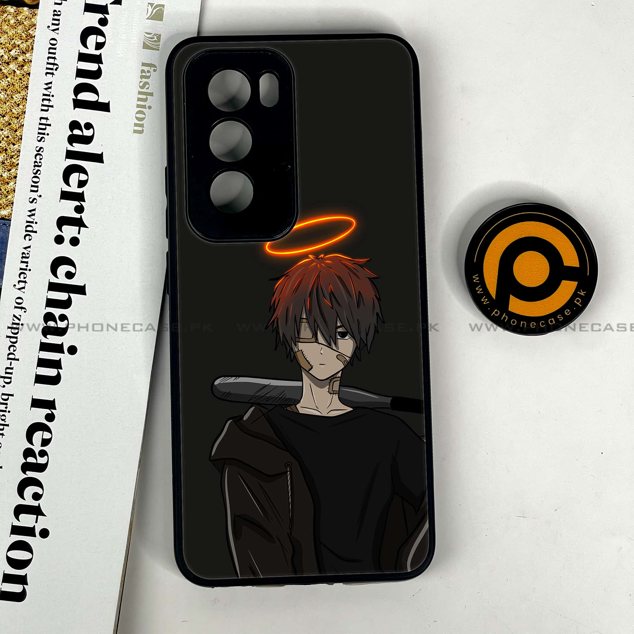 Oppo Reno 12 5G - Anime Series - Premium Printed Glass soft Bumper shock Proof Case