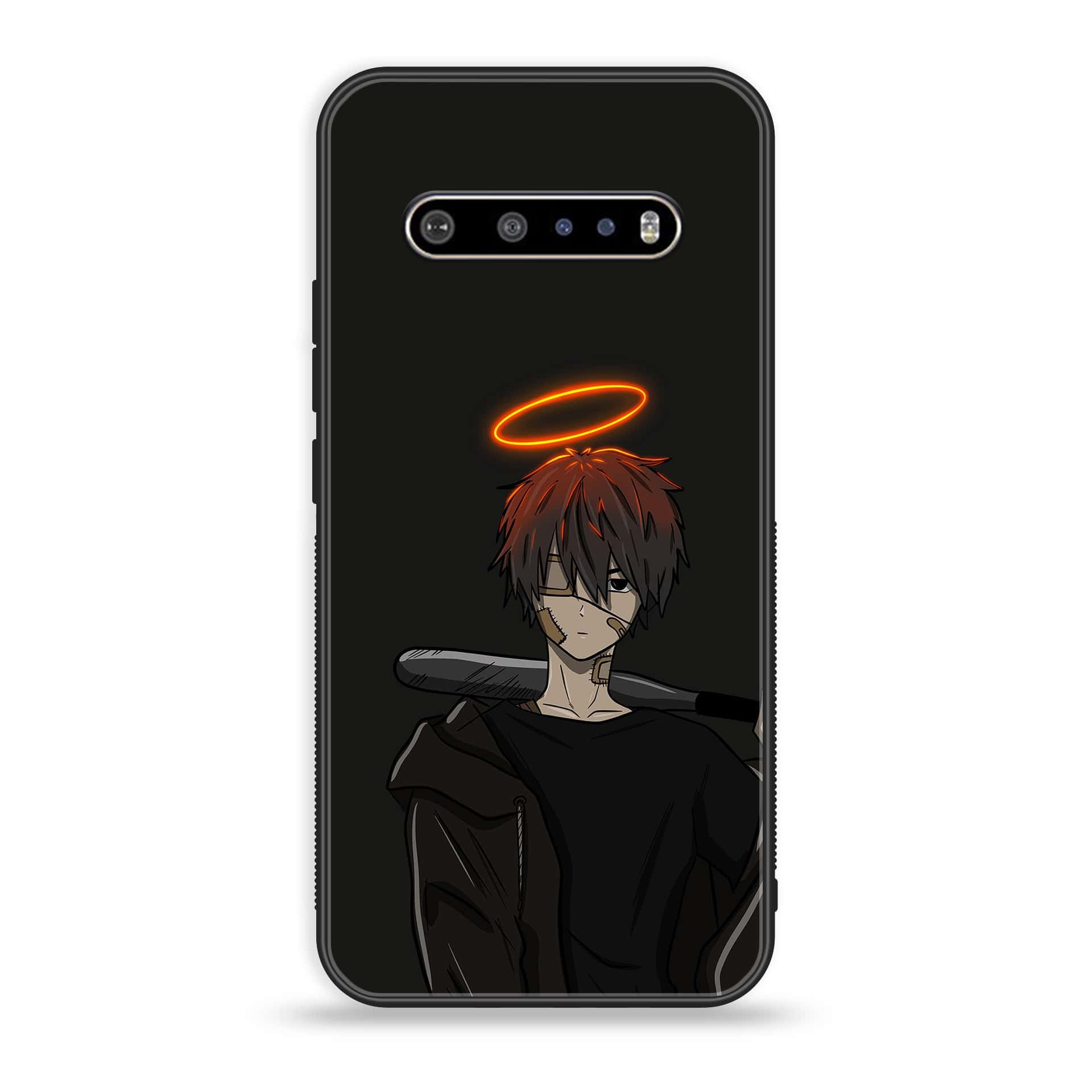 LG V60 Anime Series Premium Printed Glass soft Bumper shock Proof Case