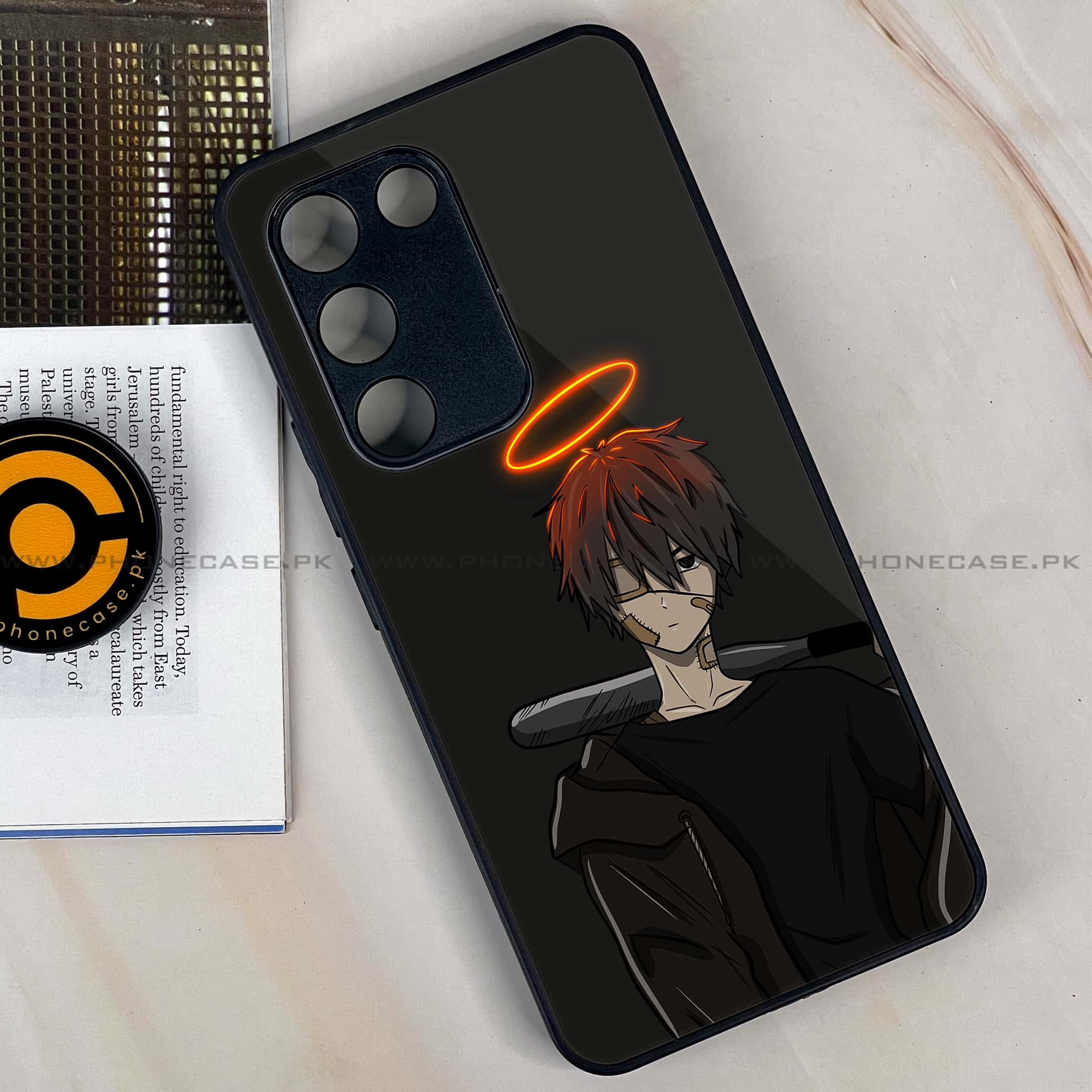 Vivo Y100 - Anime Series - Premium Printed Glass soft Bumper shock Proof Case