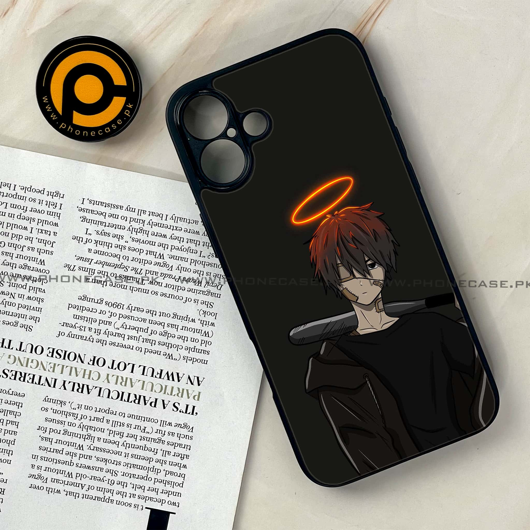 iPhone 16 - Anime Series - Premium Printed Glass soft Bumper shock Proof Case