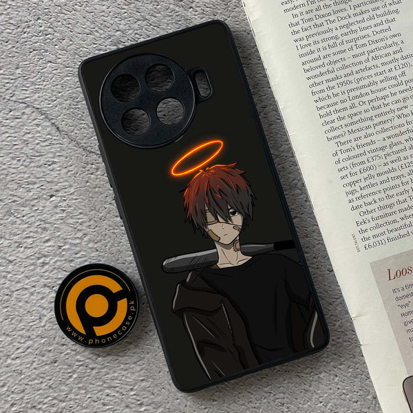 Tecno Spark 20 pro plus - Anime Design 6 - Premium Metal Printed soft Bumper shock Proof Case CS-46263