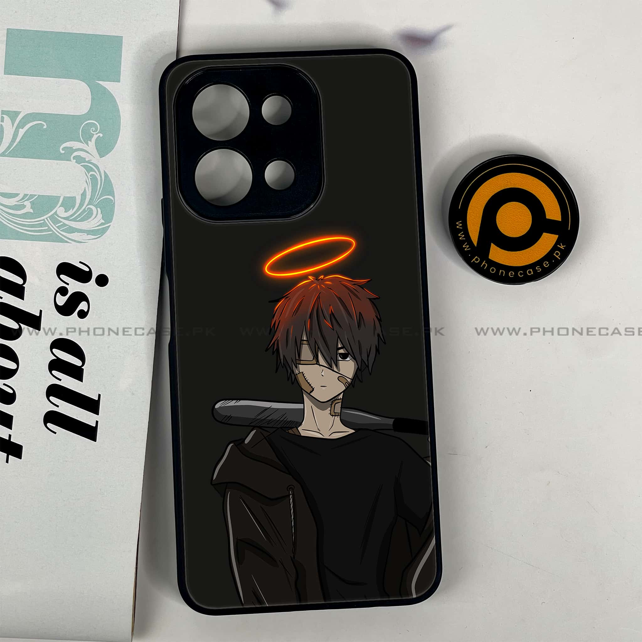 Vivo Y28 - Anime Series - Premium Printed Glass soft Bumper shock Proof Case