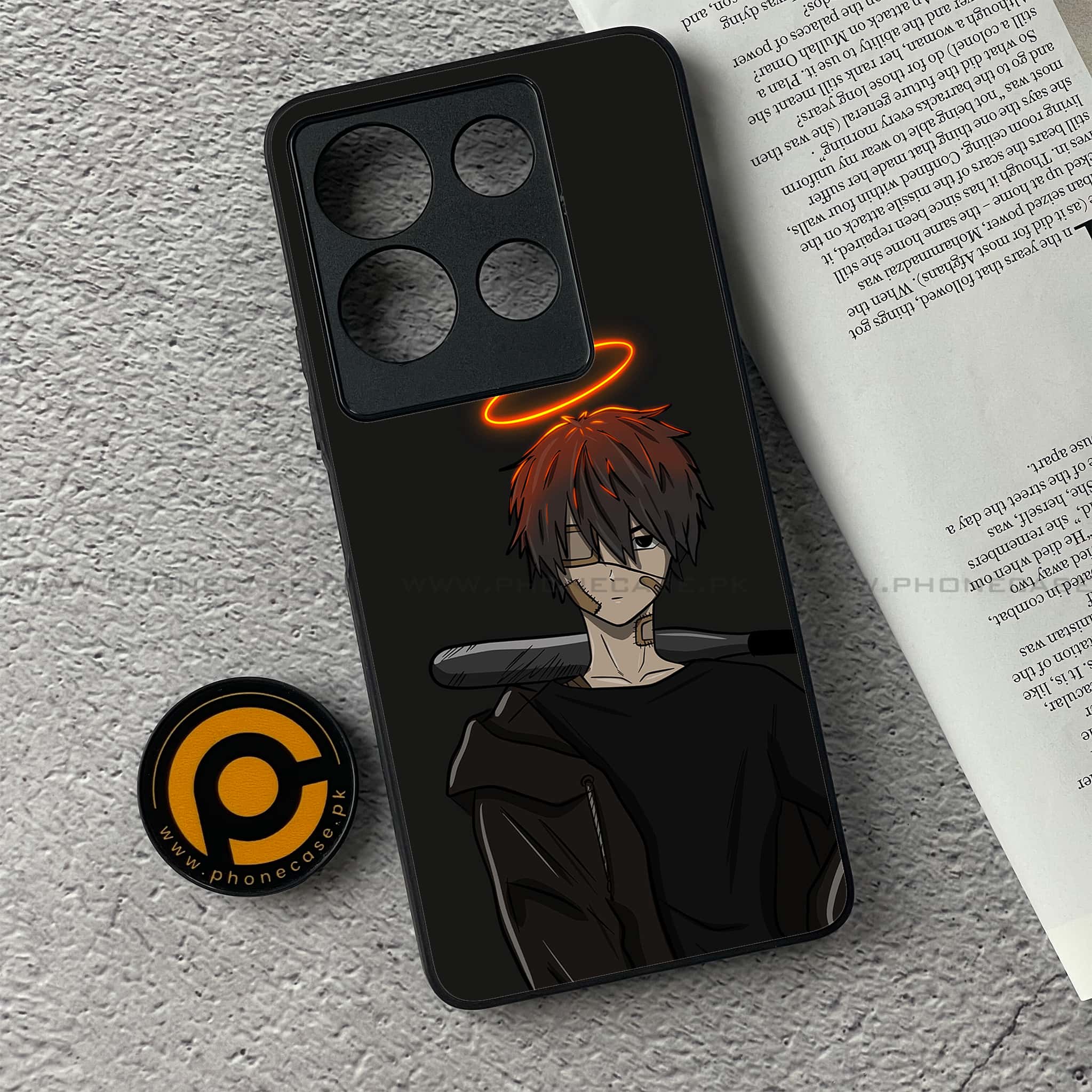 Infinix Note 30 - Anime Series - Premium Printed Glass soft Bumper shock Proof Case
