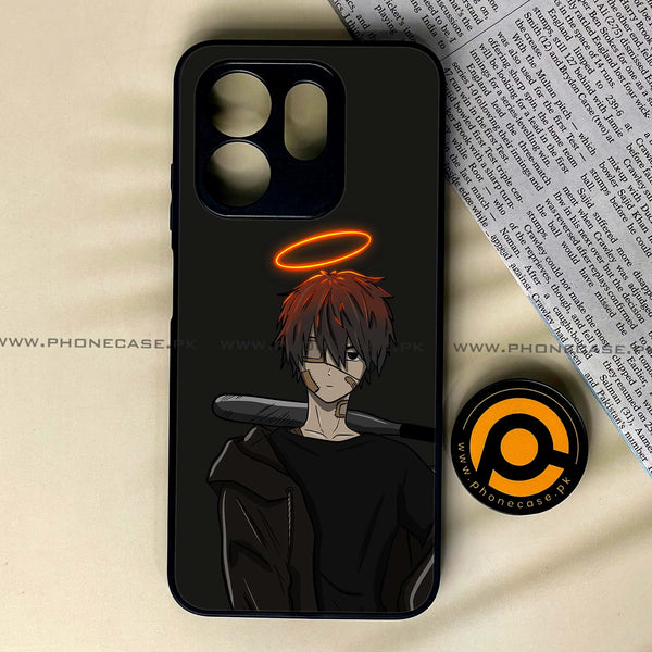 Infinix Smart 9 / Infinix Hot 50i  - Anime Design 6 - Premium Printed Glass soft Bumper shock Proof Case  CS-34148