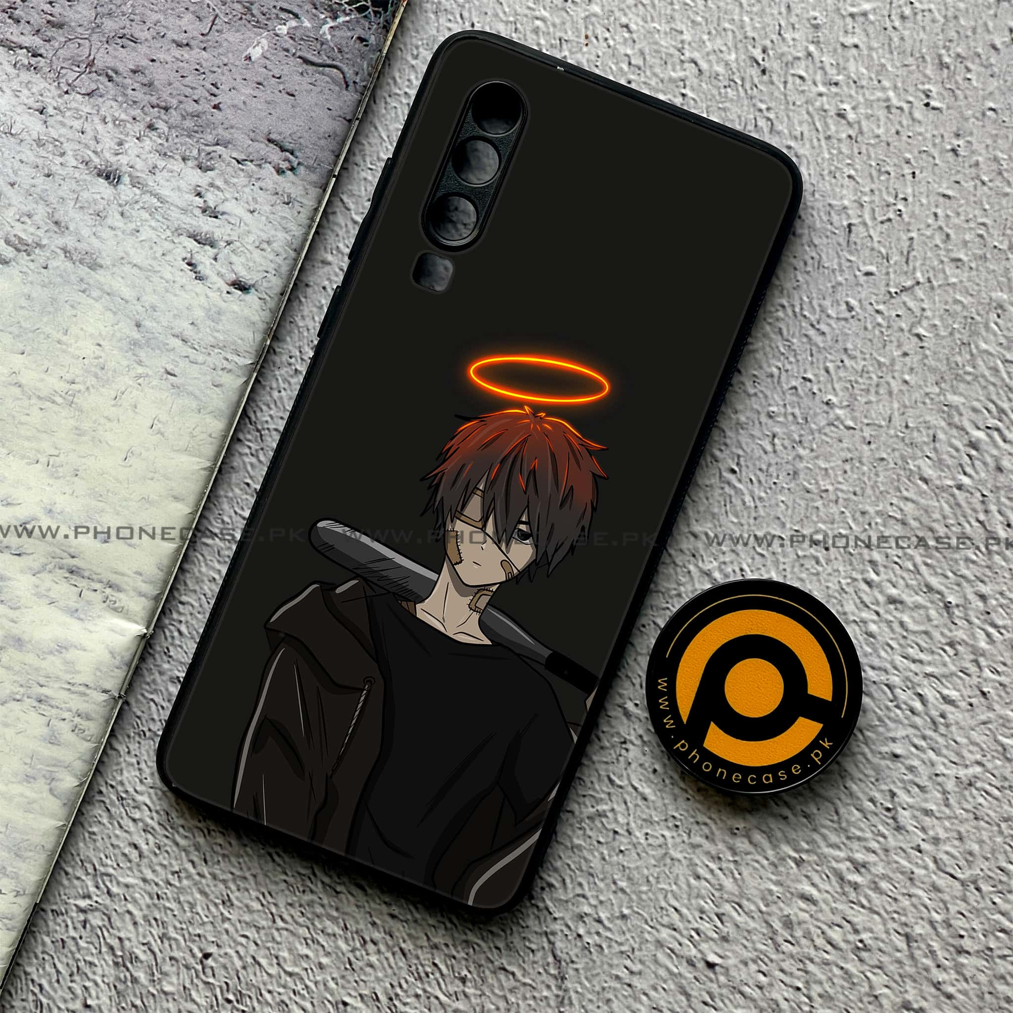 Huawei P30 - Anime Series - Premium Printed Glass soft Bumper shock Proof Case