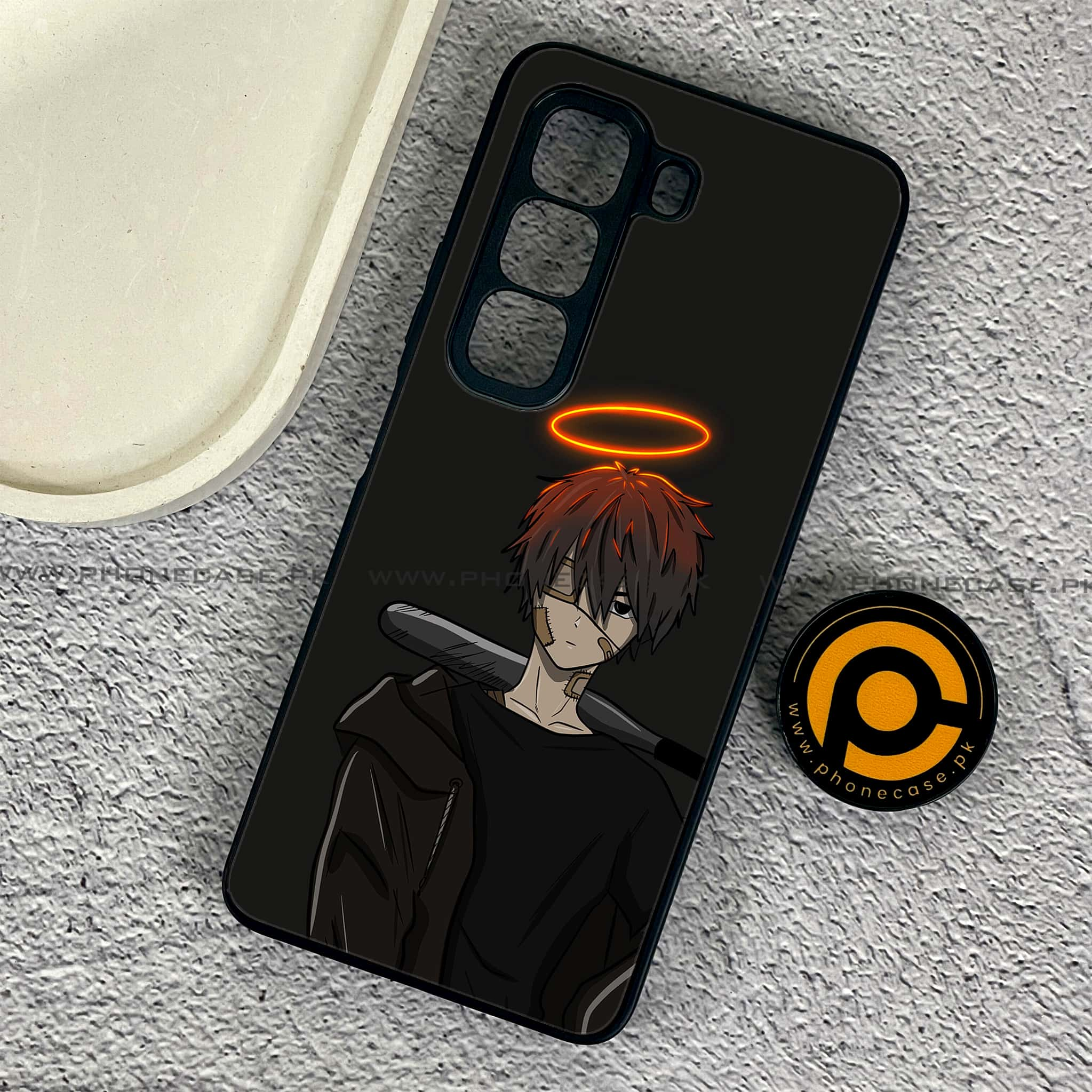 Infinix Hot 50 Pro - Anime Series - Premium Printed Glass soft Bumper shock Proof Case