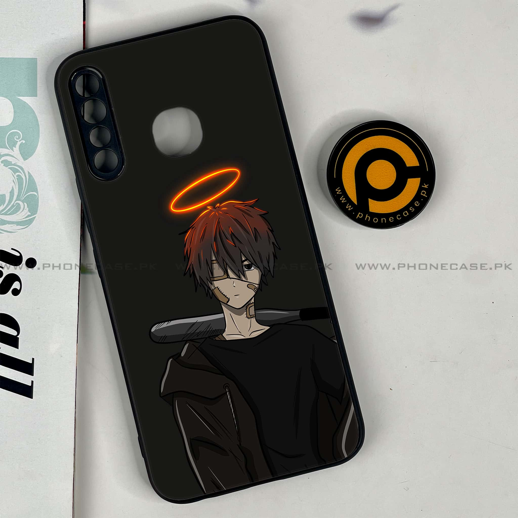 Infinix Hot 8 Lite - Anime Series - Premium Printed Glass soft Bumper shock Proof Case