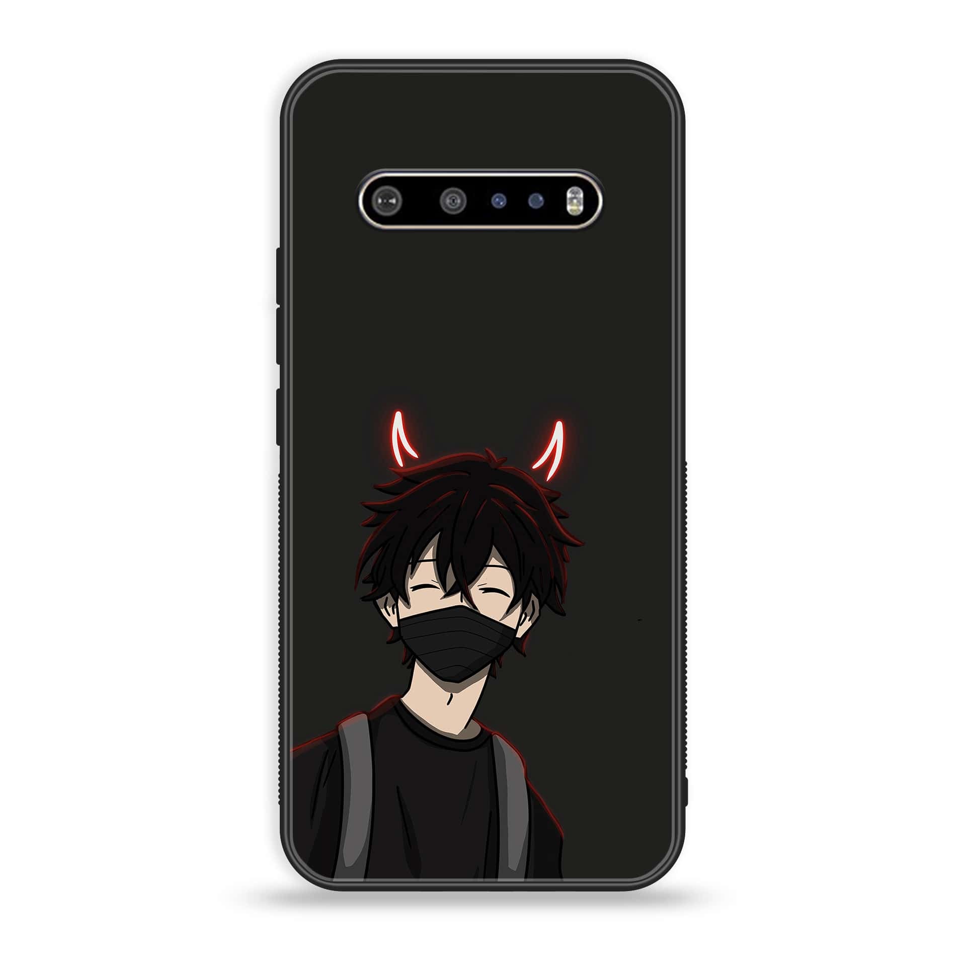 LG V60 Anime Series Premium Printed Glass soft Bumper shock Proof Case