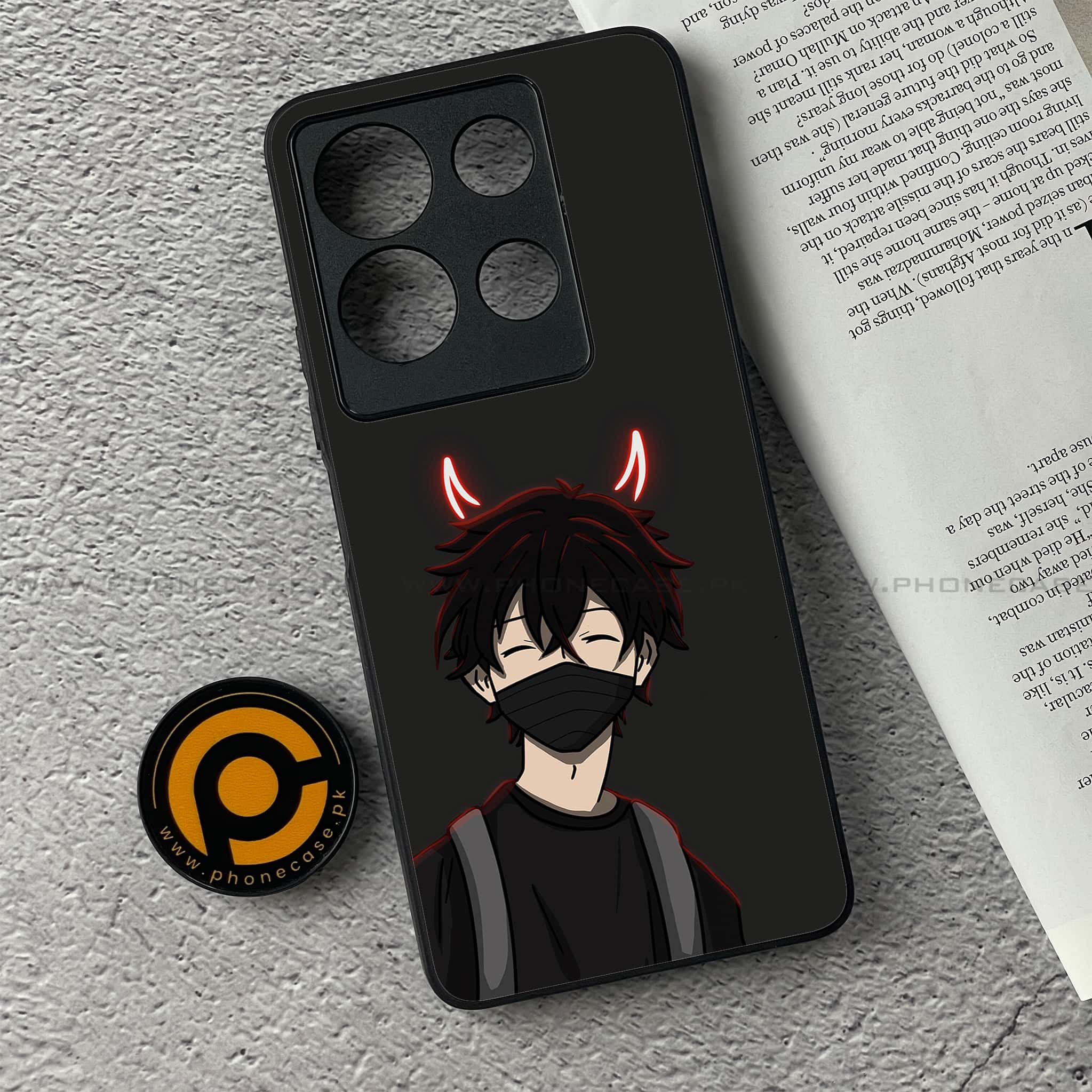 Infinix Note 30 - Anime Series - Premium Printed Glass soft Bumper shock Proof Case