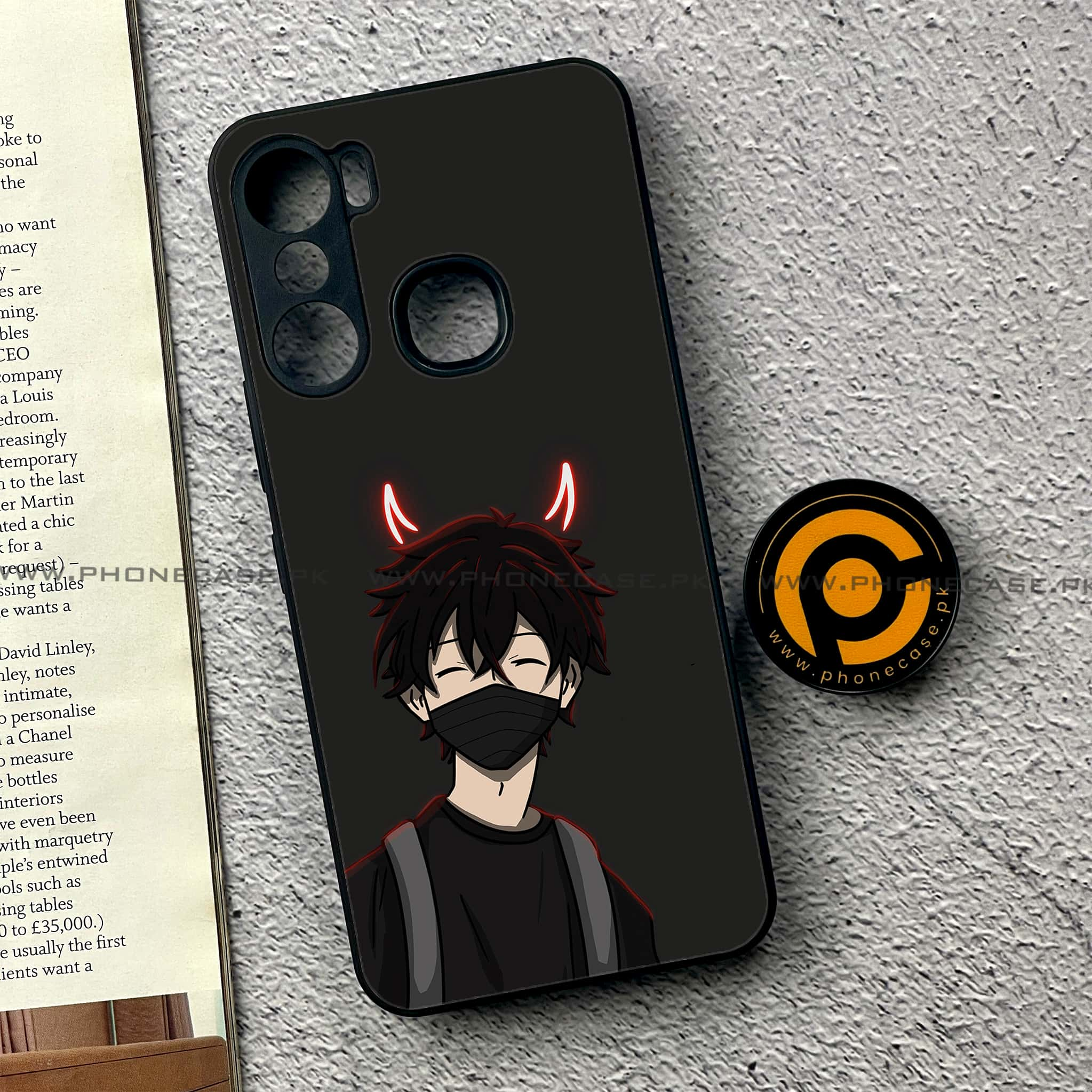 Infinix Hot 12 Pro - Anime Series - Premium Printed Glass soft Bumper shock Proof Case