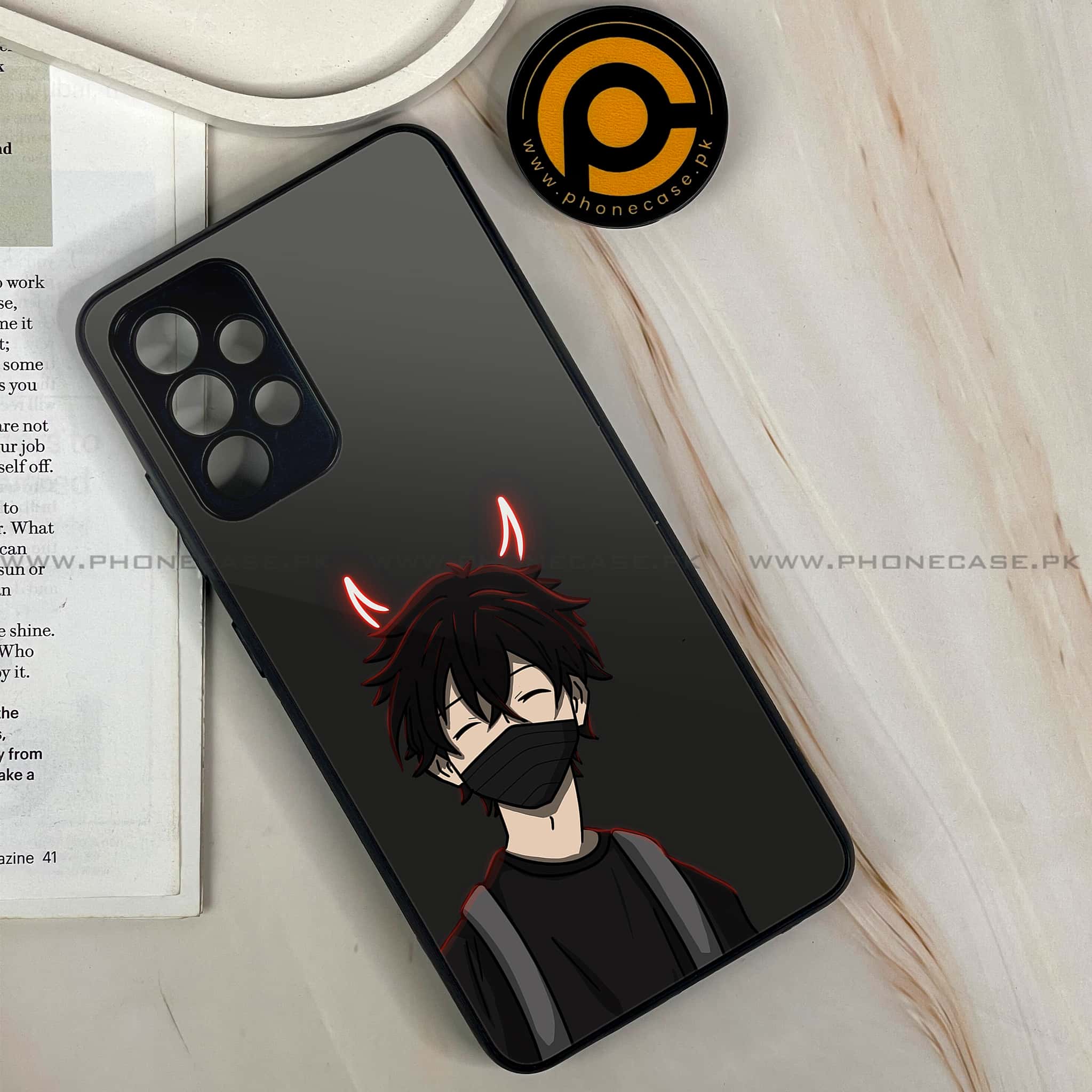 Galaxy A32 - Anime Series - Premium Printed Glass soft Bumper shock Proof Case