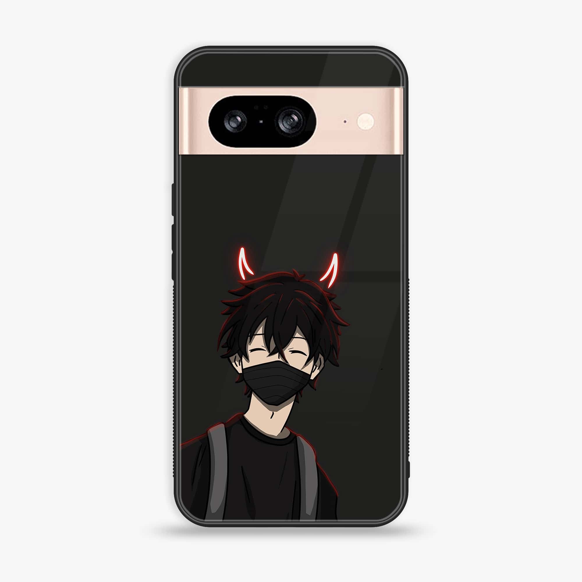 Google Pixel 8 - Anime Series - Premium Printed Glass soft Bumper shock Proof Case