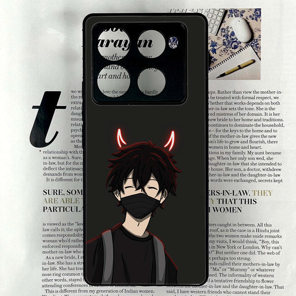 Infinix Note 40 Pro 4G - Anime Design 7 - Premium Printed Glass soft Bumper shock Proof Case CS-22195