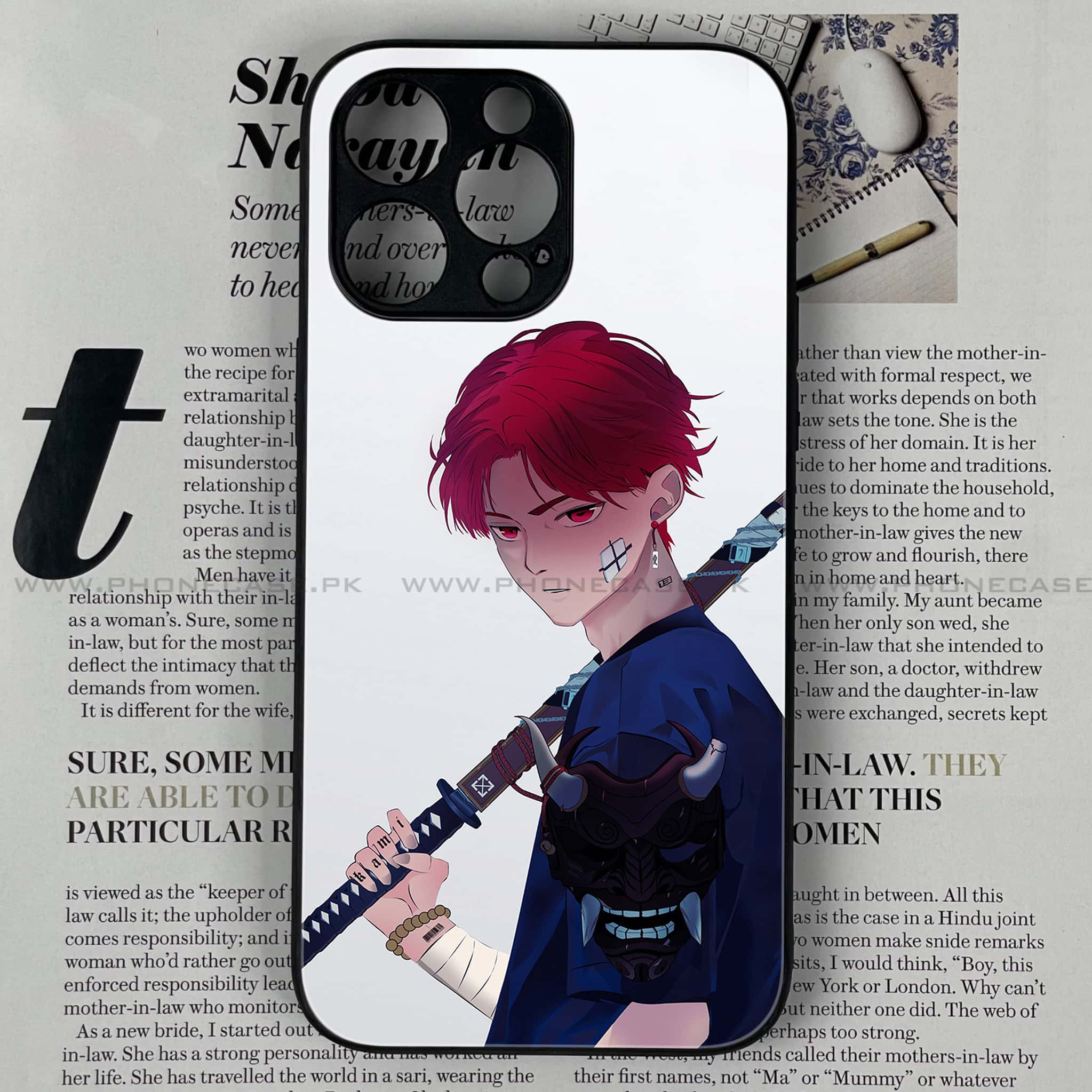 iPhone 15 Pro Max - Anime Series - Premium Printed Glass soft Bumper shock Proof Case