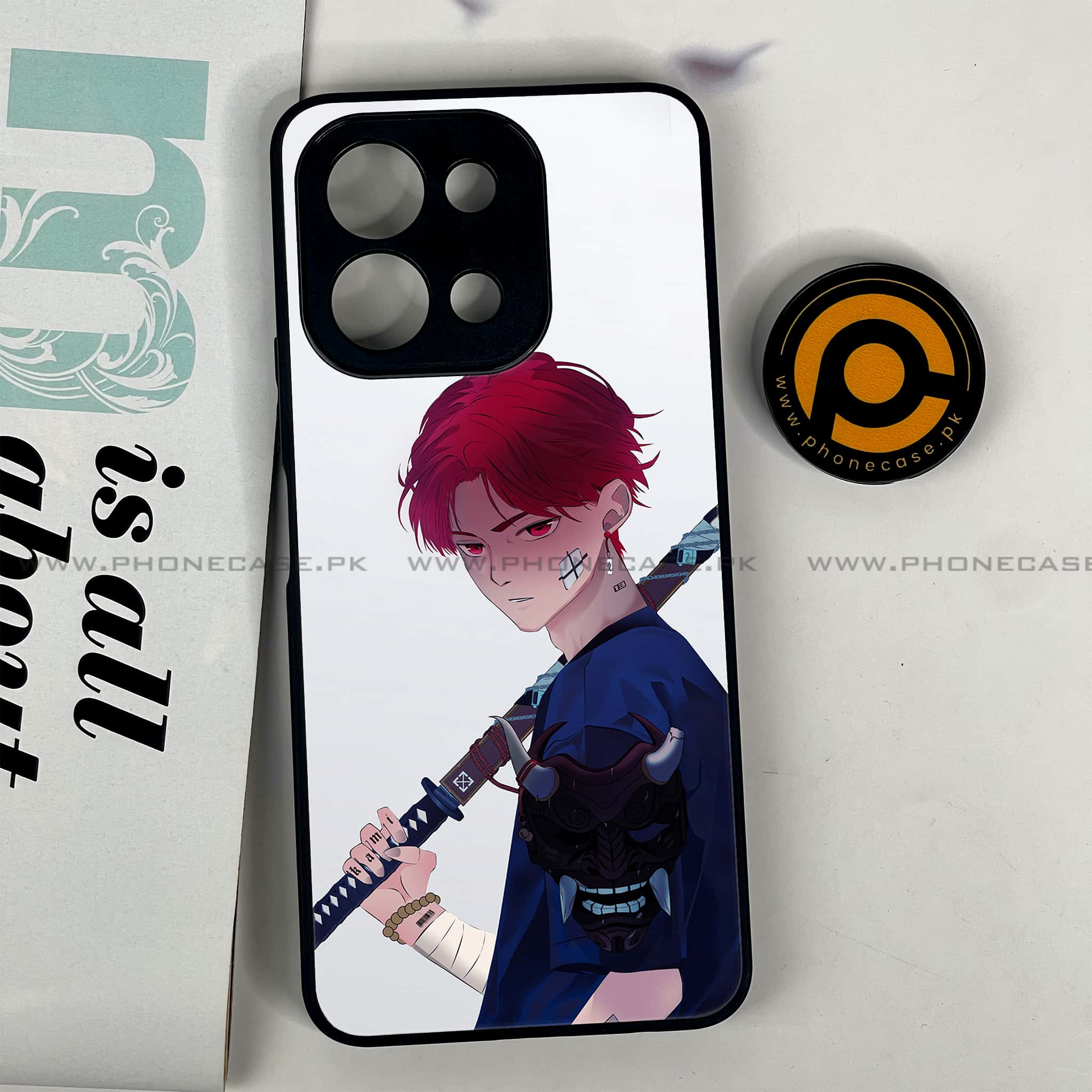 Vivo Y28 - Anime Series - Premium Printed Glass soft Bumper shock Proof Case