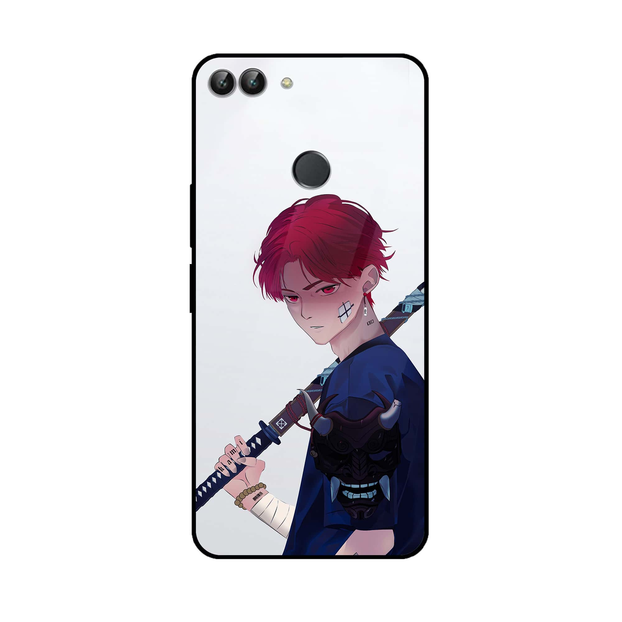 Huawei P Smart - Anime Series - Premium Printed Glass soft Bumper shock Proof Case