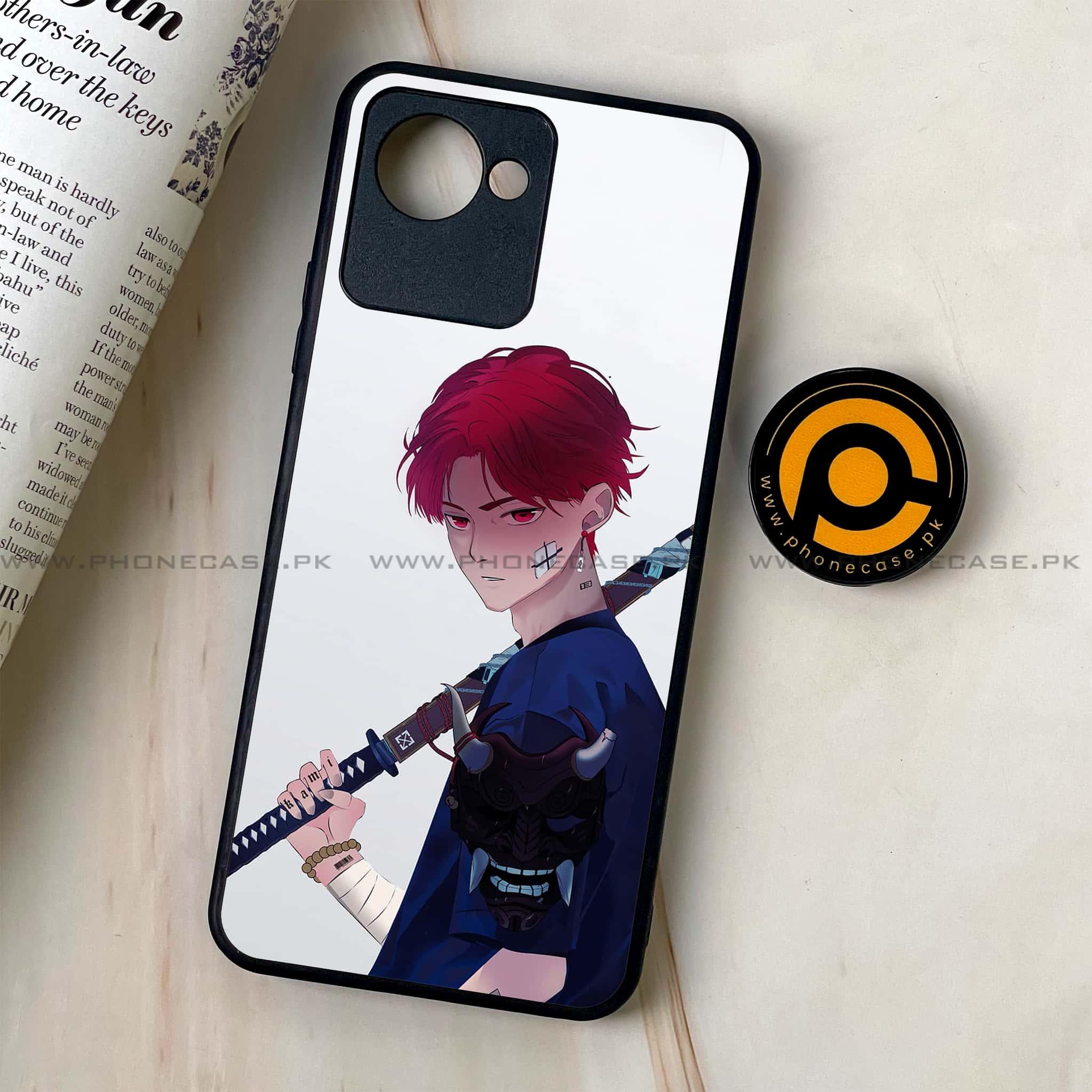 Realme C30 - Anime Series - Premium Printed Glass soft Bumper shock Proof Case