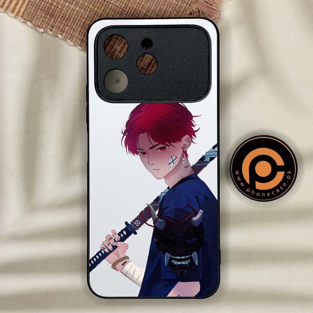 Tecno Spark 40 - Anime Series - Premium Metal Printed soft Bumper shock Proof Case