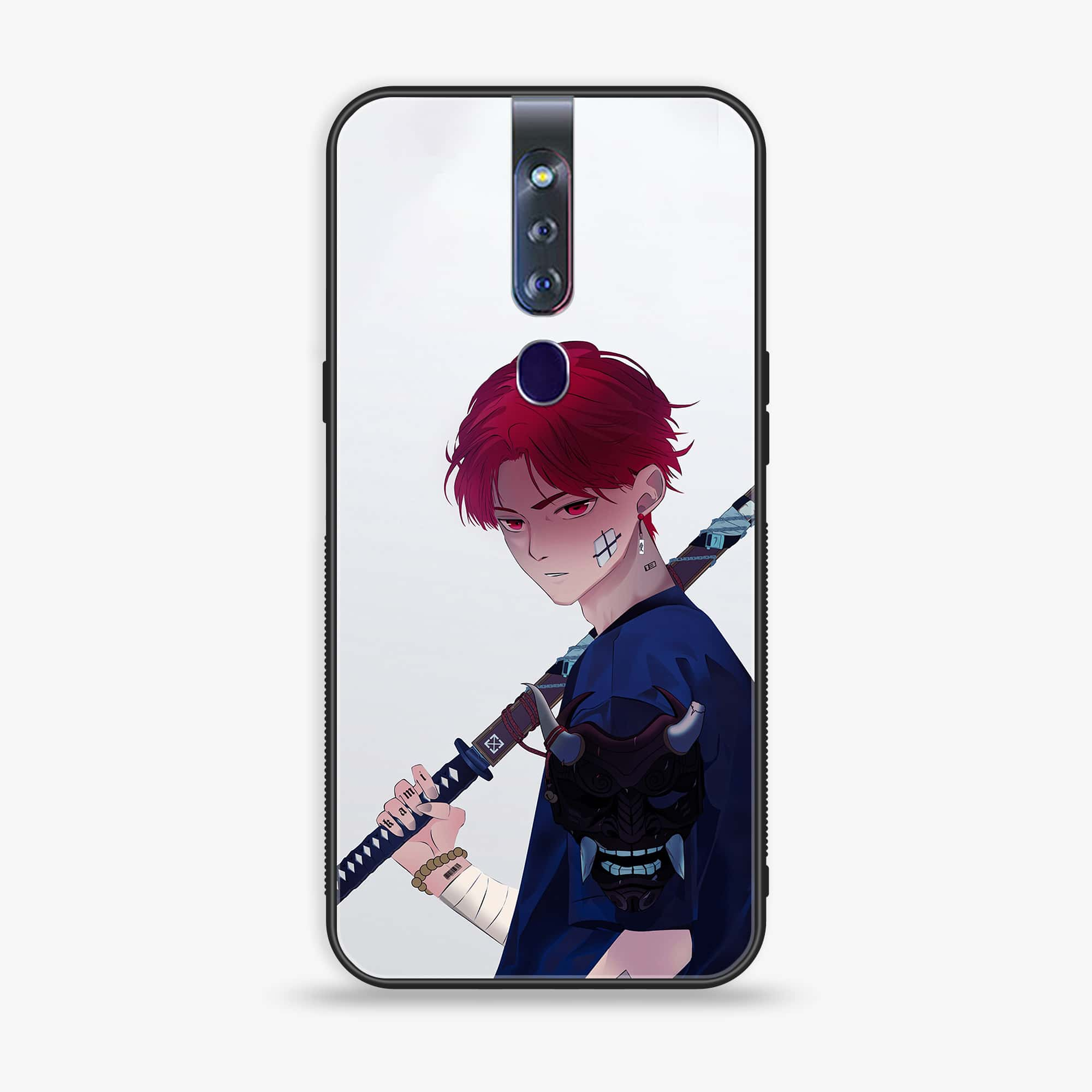 Oppo F11 Pro Anime Series Premium Printed Glass soft Bumper shock Proof Case