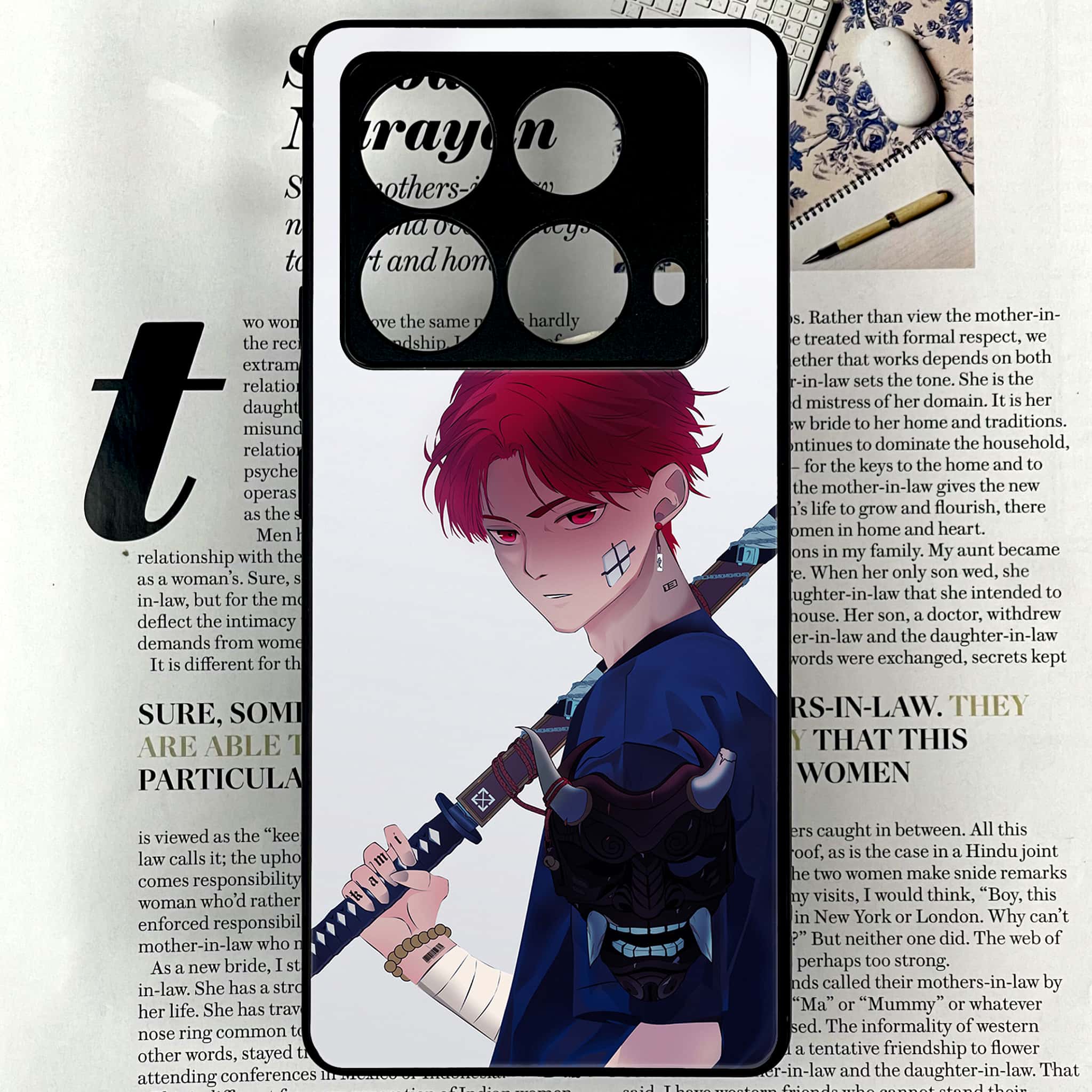 Infinix Note 40 4G - Anime Series - Premium Printed Glass soft Bumper shock Proof Case