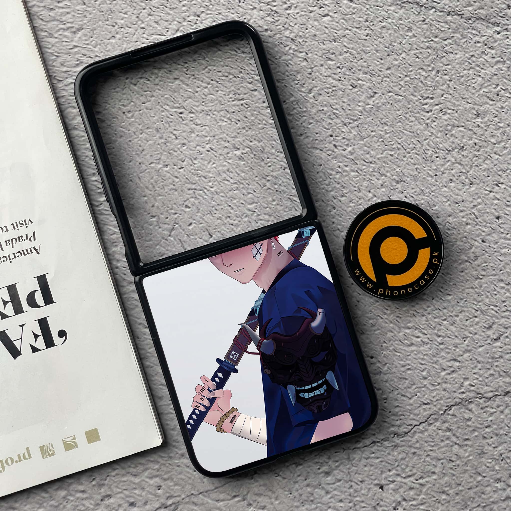 Xiaomi Mix Flip - Anime Series - Premium Printed Glass soft Bumper shock Proof Case