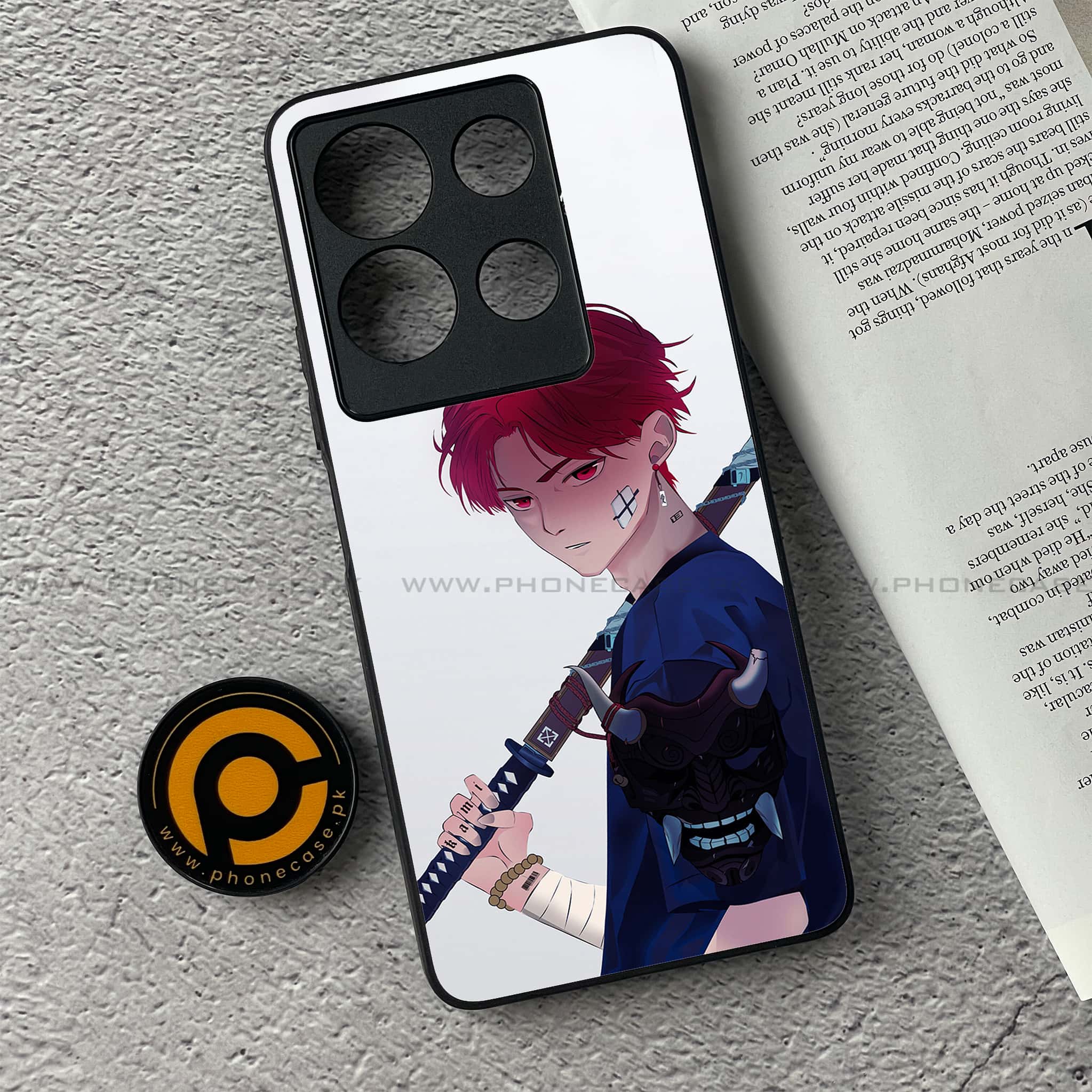 Infinix Note 30 - Anime Series - Premium Printed Glass soft Bumper shock Proof Case