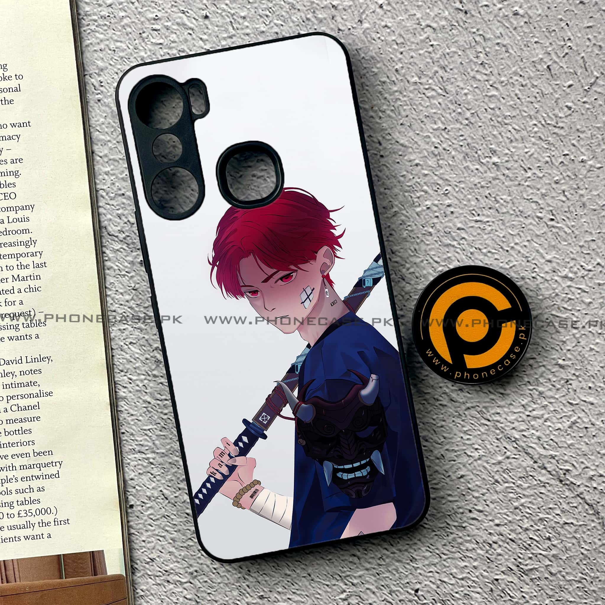 Infinix Hot 12 Pro - Anime Series - Premium Printed Glass soft Bumper shock Proof Case