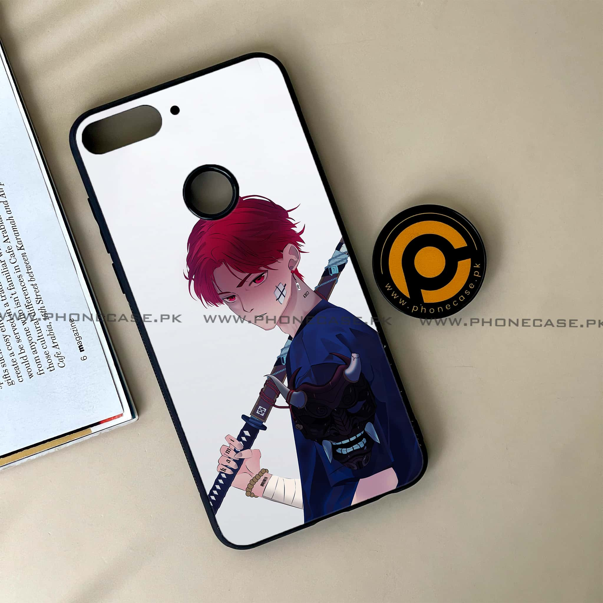 Huawei Y7 Prime (2018) - Anime Series - Premium Printed Glass soft Bumper shock Proof Case