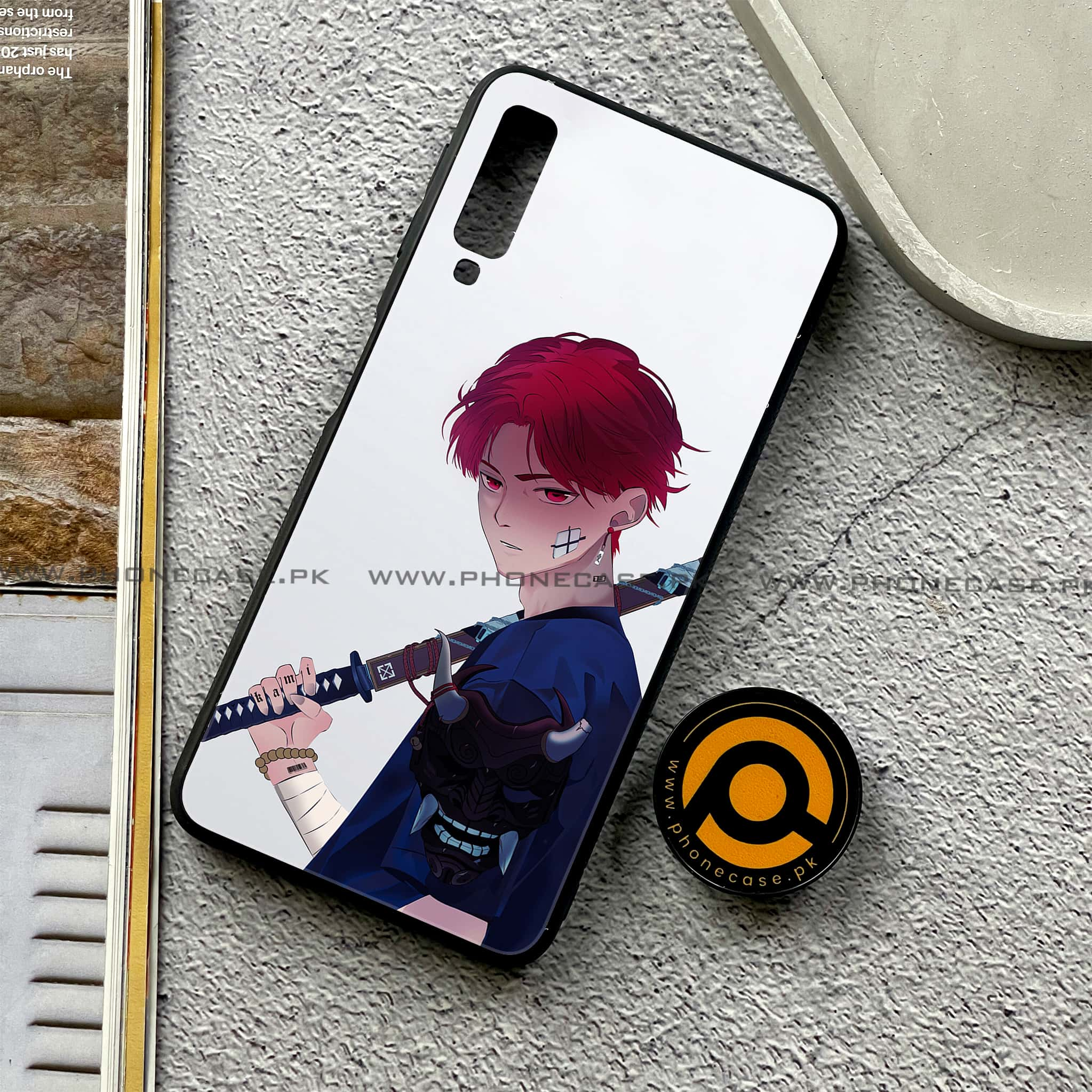 Galaxy A7 2018 - Anime Series - Premium Printed Metal soft Bumper shock Proof Case