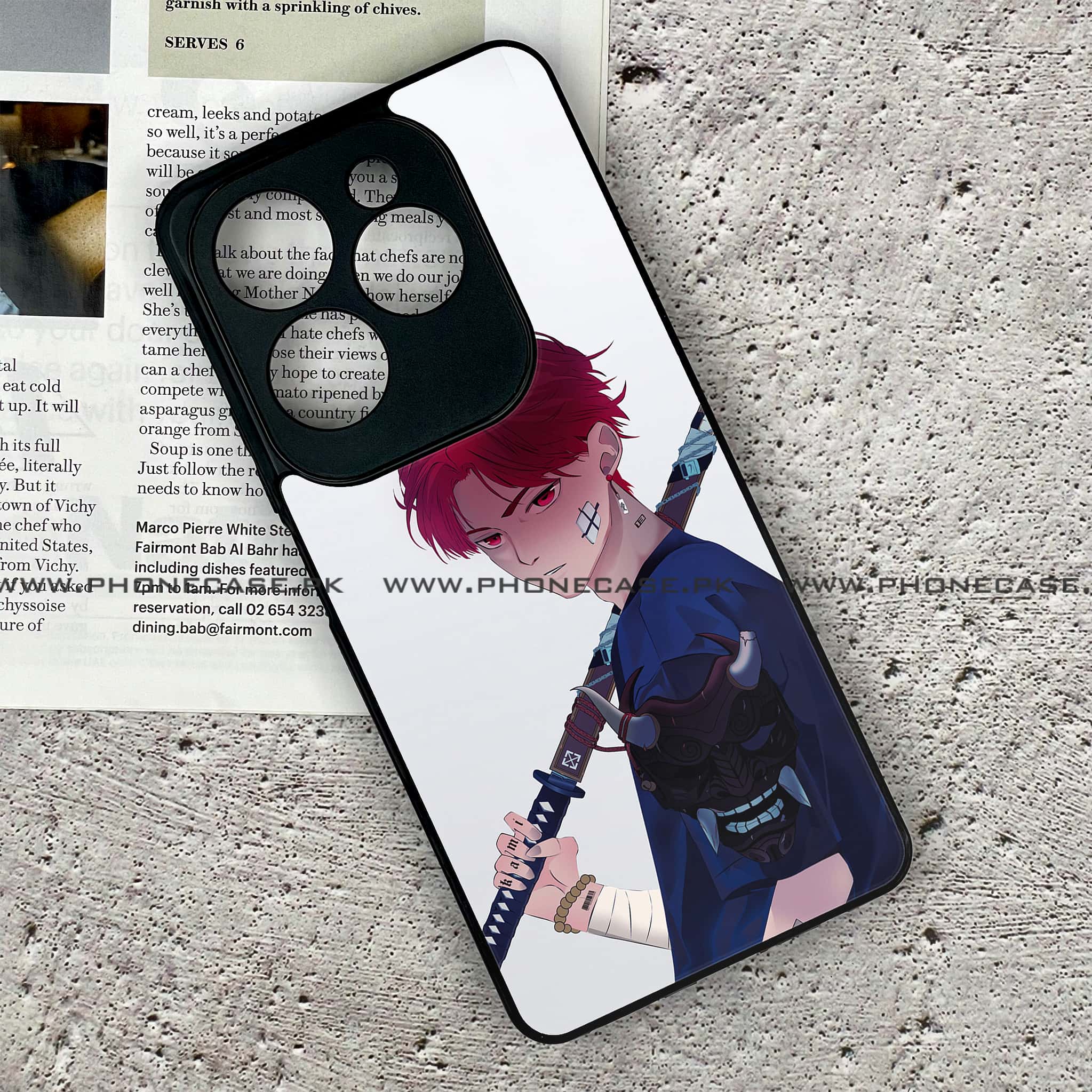 Tecno Spark 20 Pro - Anime Series - Premium Printed Glass soft Bumper shock Proof Case