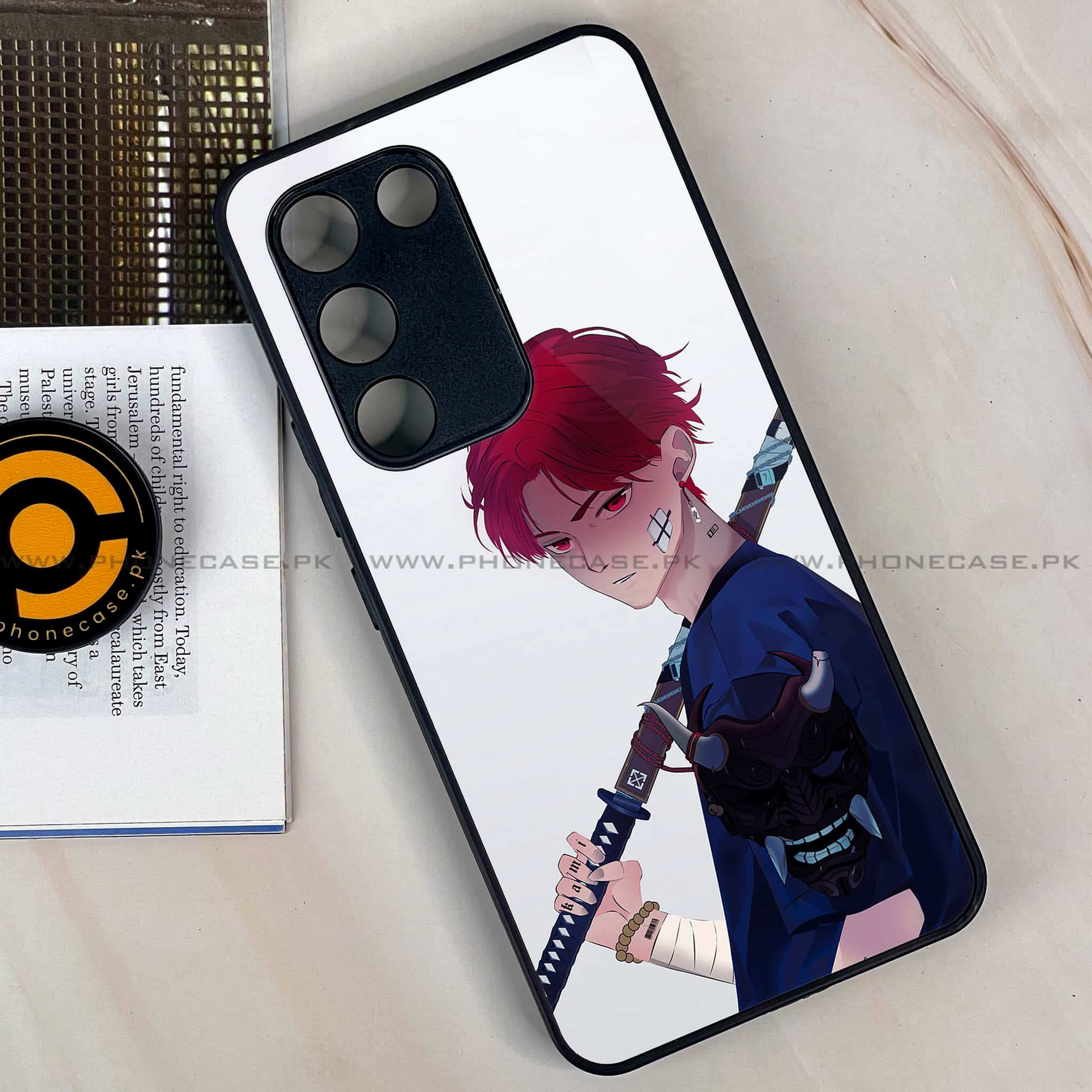 Vivo Y100 - Anime Series - Premium Printed Glass soft Bumper shock Proof Case