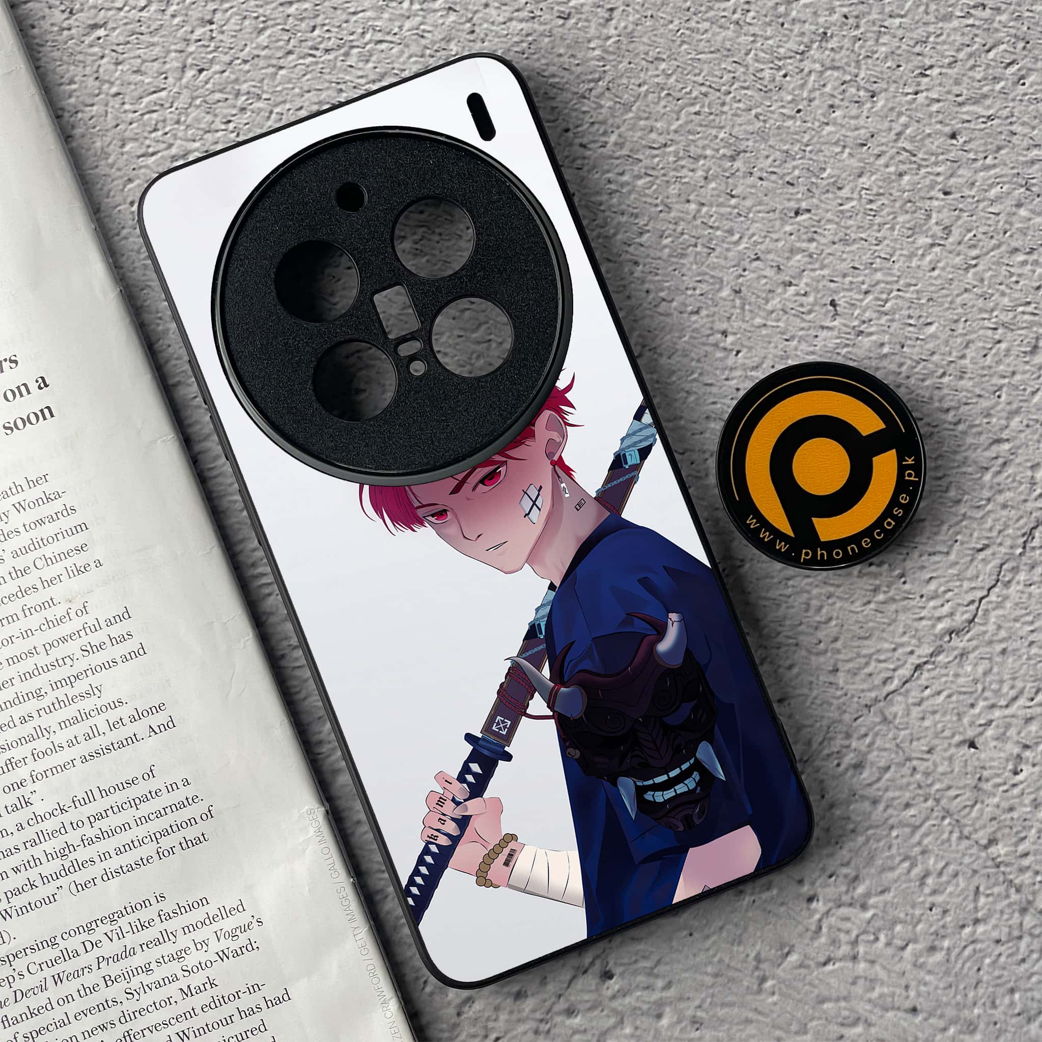 Vivo X200 Pro - Anime Series - Premium Metal  Printed soft Bumper shock Proof Case