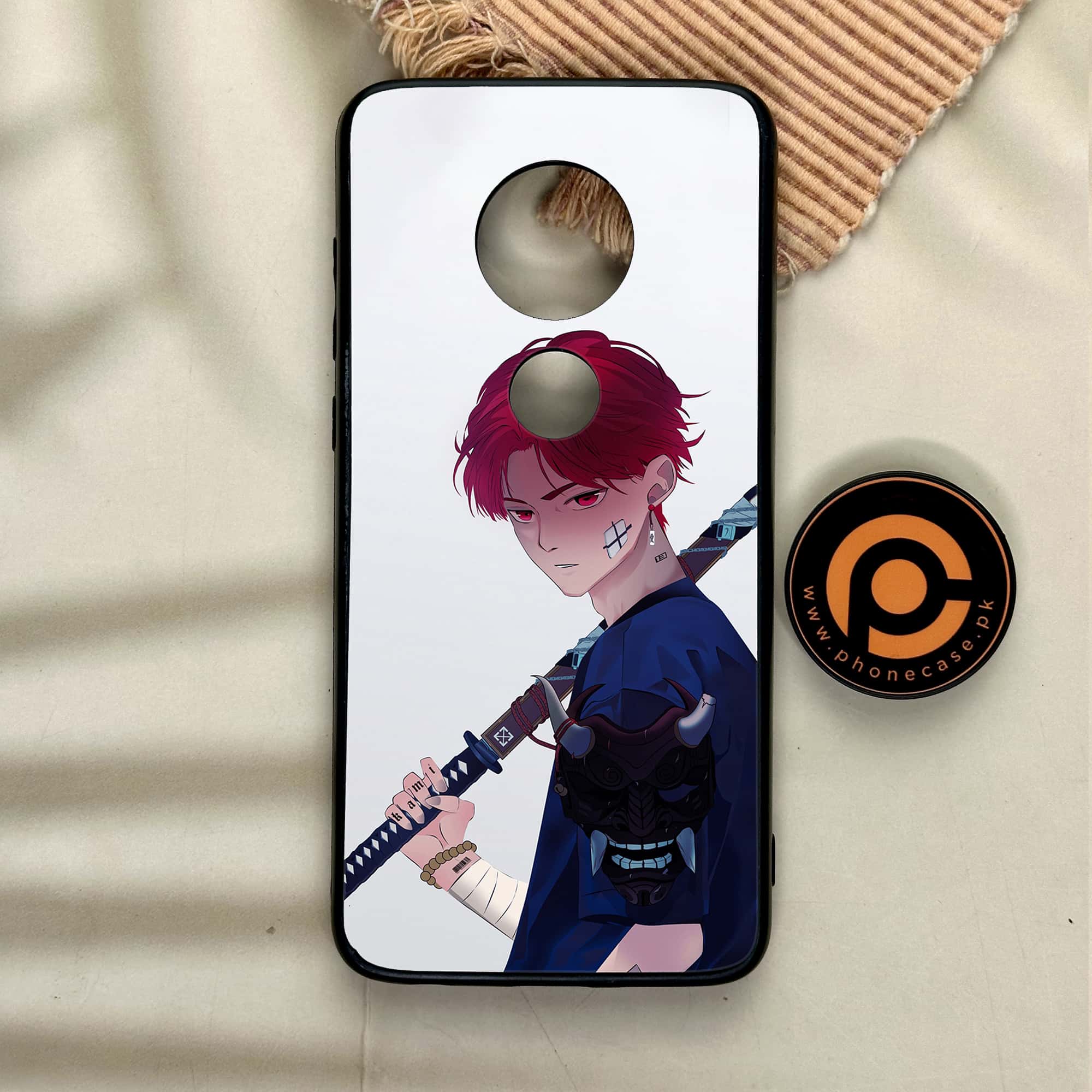 Moto G7 - Anime Series - Premium Printed Glass soft Bumper shock Proof Case
