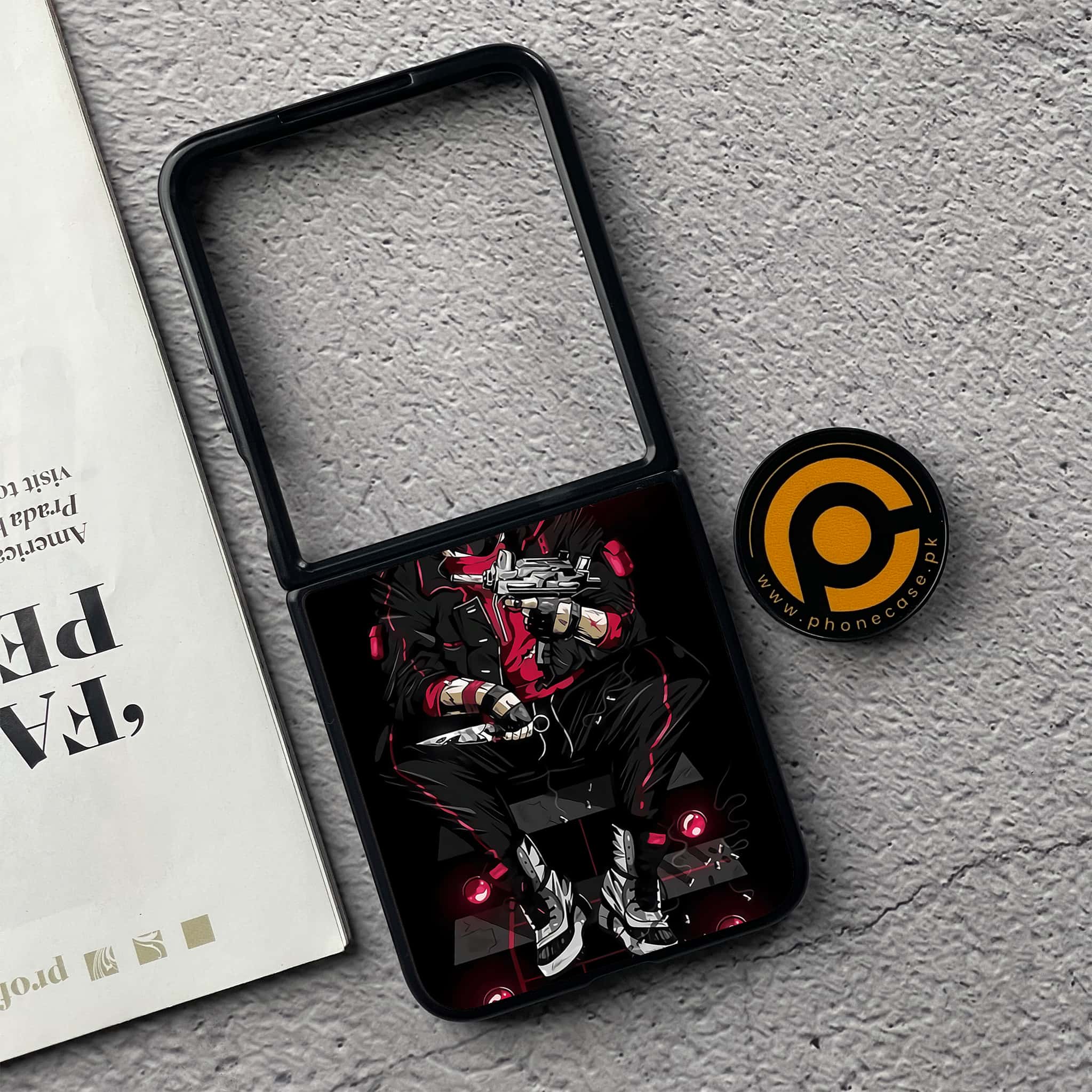 Xiaomi Mix Flip - Anime Series - Premium Printed Glass soft Bumper shock Proof Case