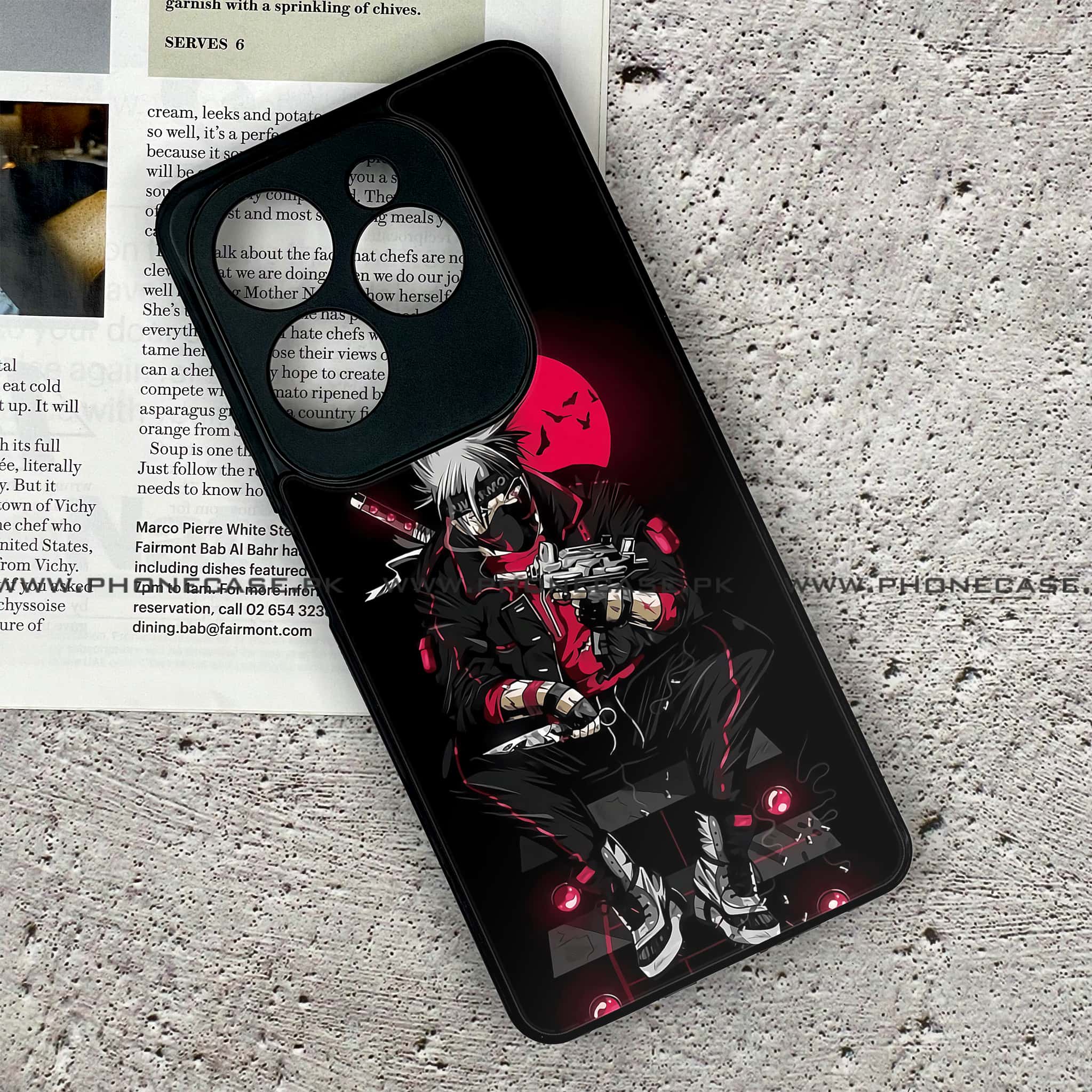 Tecno Spark 20 Pro - Anime Series - Premium Printed Glass soft Bumper shock Proof Case