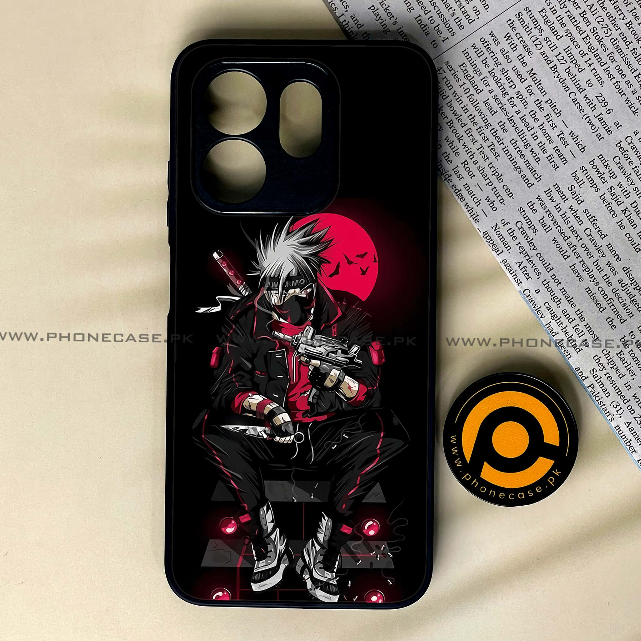 Infinix Hot 50i - Anime Series - Premium Printed Glass soft Bumper shock Proof Case