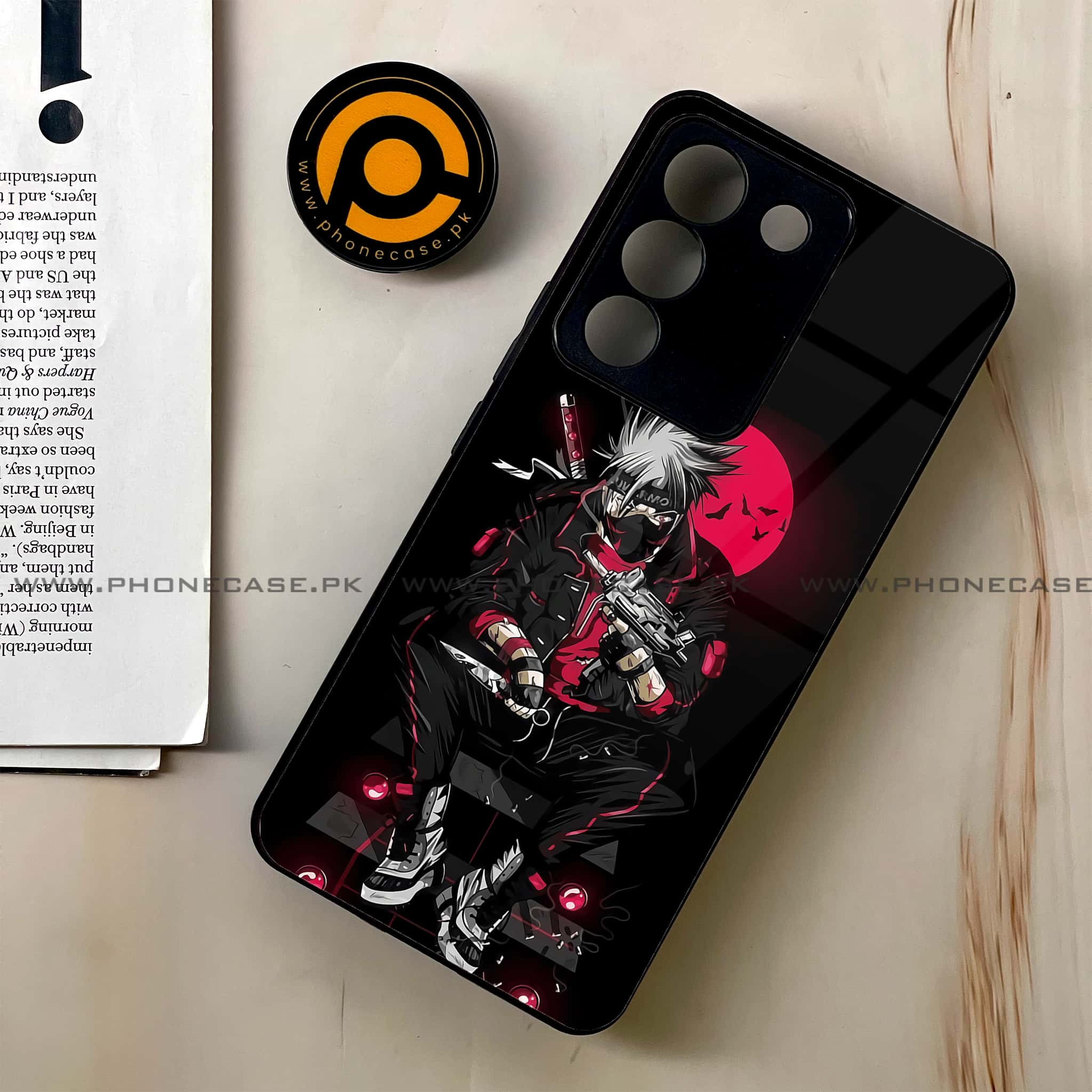 Vivo V29e - Anime Series - Premium Printed Glass soft Bumper shock Proof Case