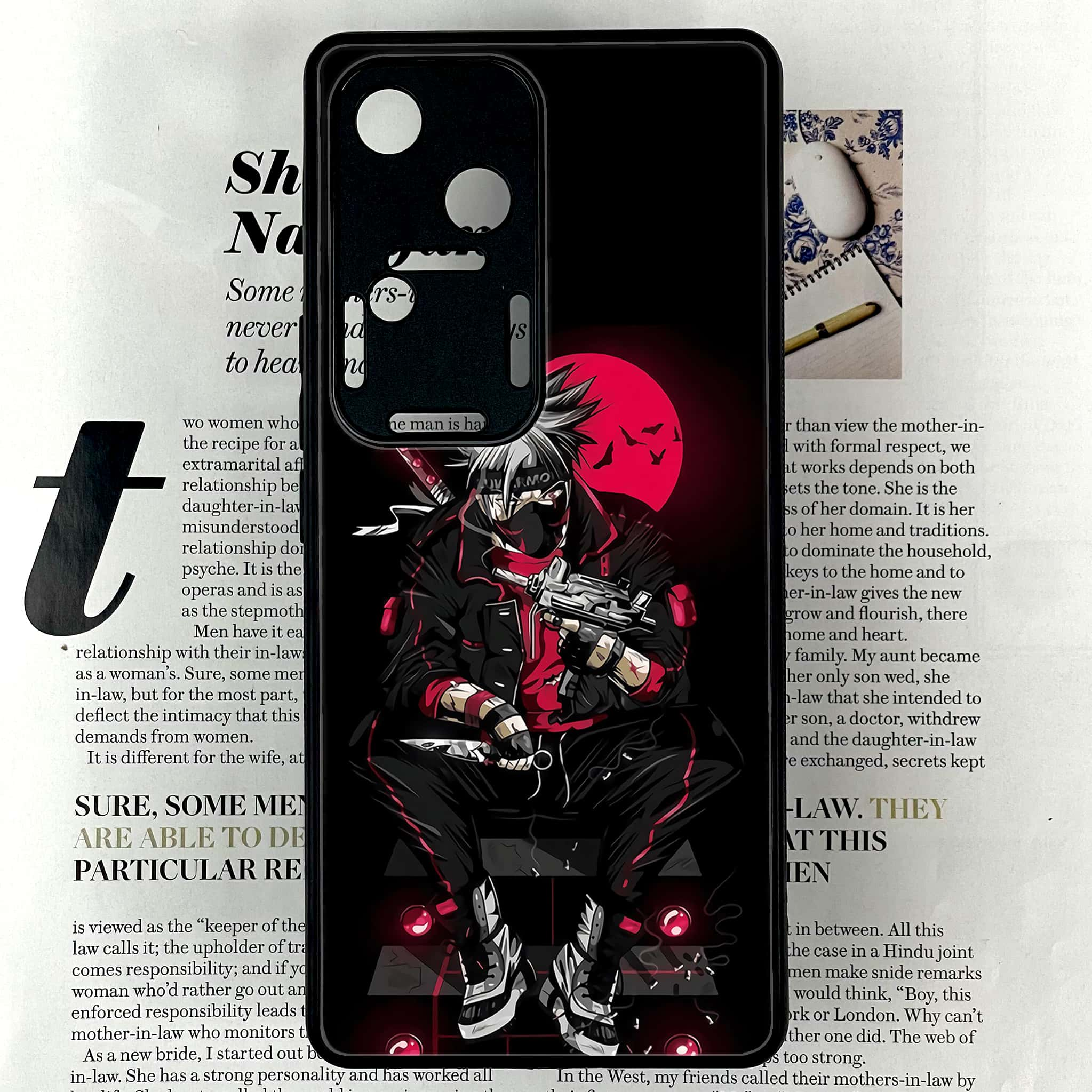 Vivo V30 - Anime Series - Premium Printed Glass soft Bumper shock Proof Case