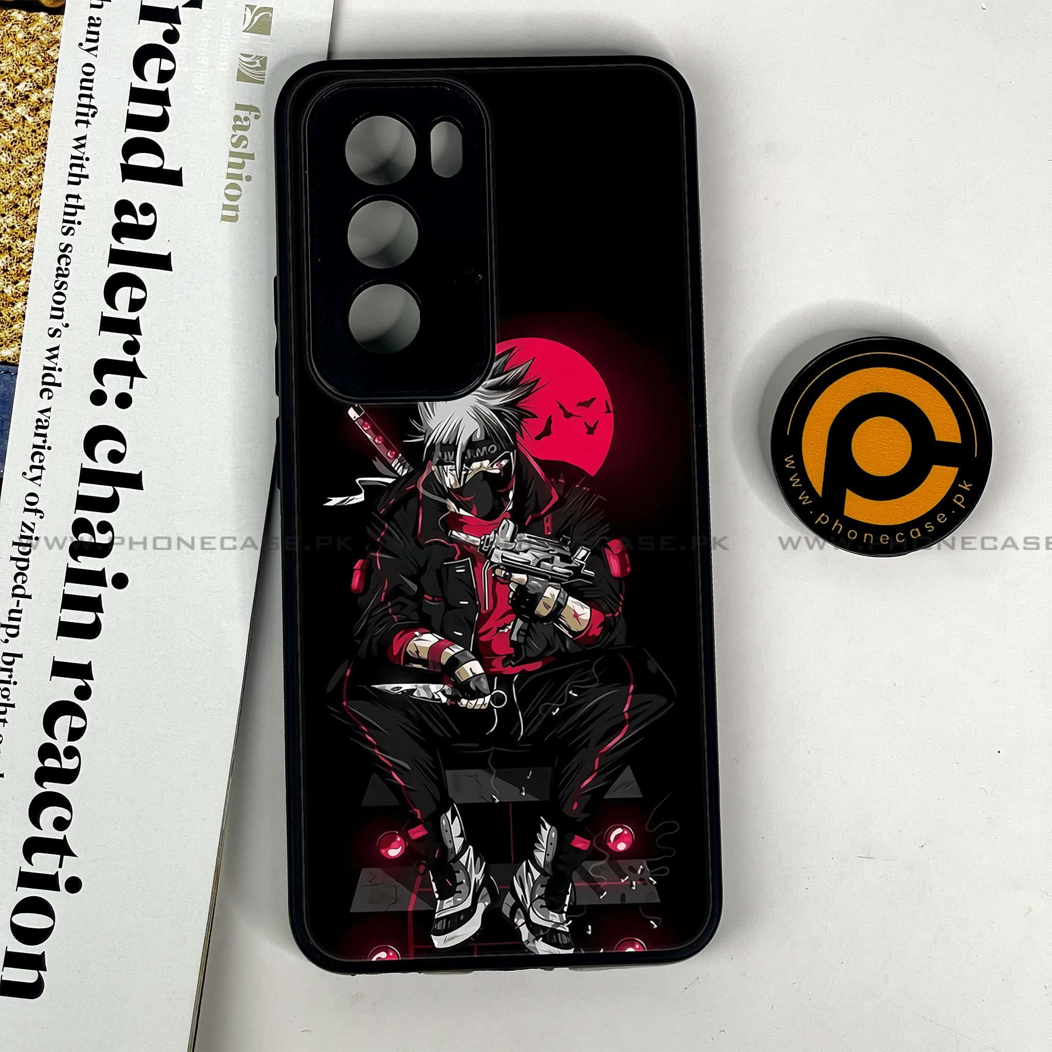 Oppo Reno 12 5G - Anime Series - Premium Printed Glass soft Bumper shock Proof Case