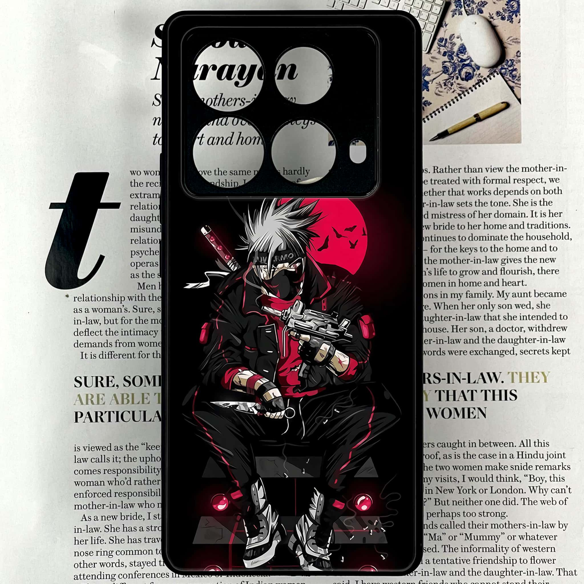 Infinix Note 40 4G - Anime Series - Premium Printed Glass soft Bumper shock Proof Case