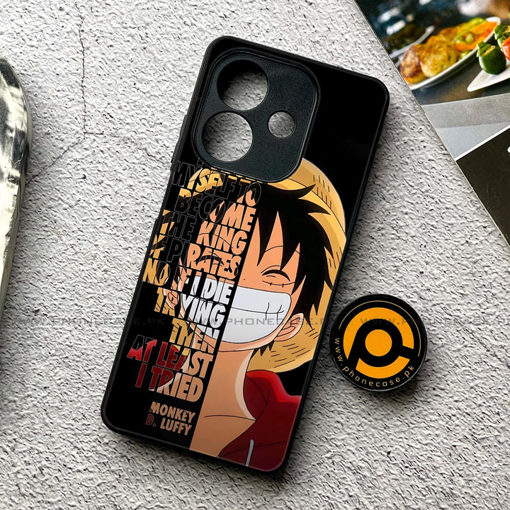 Oppo A3 2024 - Anime - Premium Printed Glass soft Bumper shock Proof Case