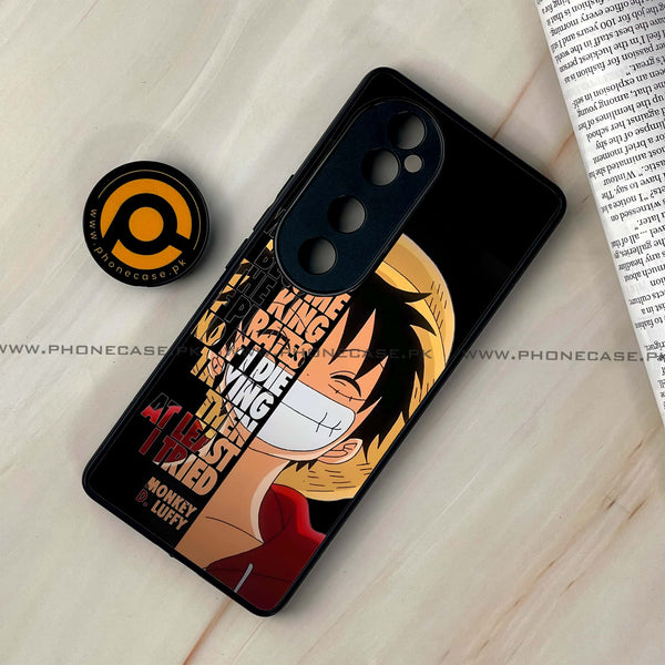 Vivo V40 - Anime - Premium Printed Glass soft Bumper shock Proof Case