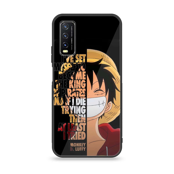 Vivo Y20 2021 - Anime - Premium Printed Glass soft Bumper shock Proof Case