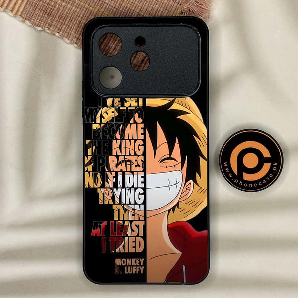Tecno Spark 40 - Anime - Premium Metal Printed soft Bumper shock Proof Case