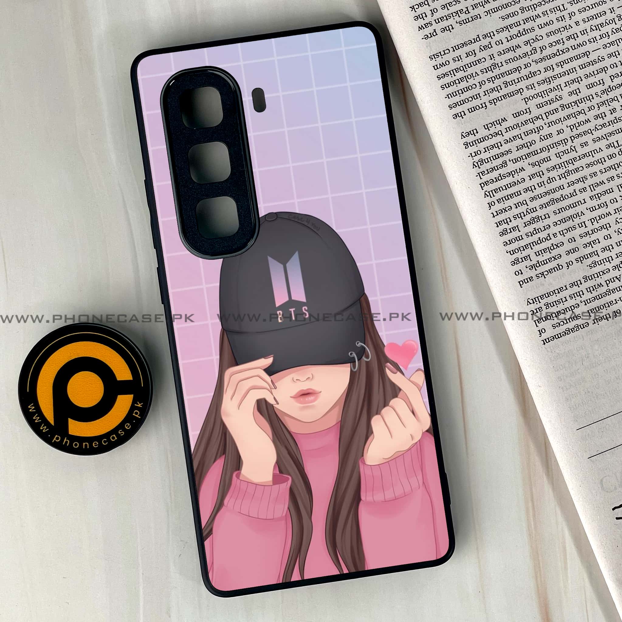 Infinix Hot 60 Pro - Anime Girls Series - Premium Metal Printed soft Bumper shock Proof Case
