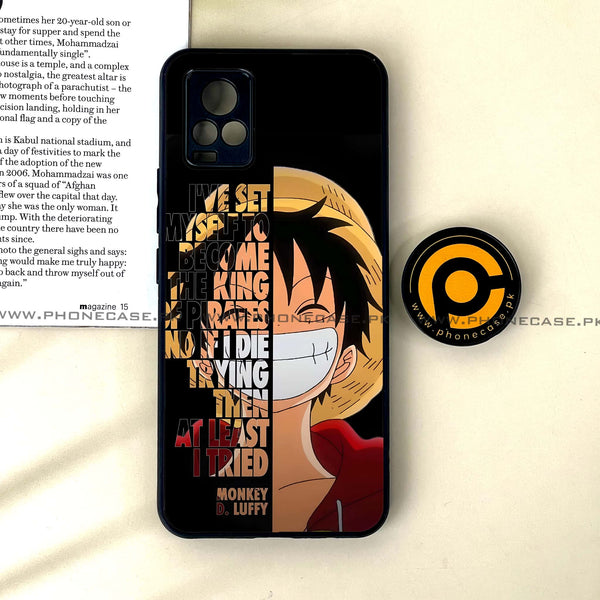 Vivo V20 - Anime - Premium Printed Glass soft Bumper Shock Proof Case