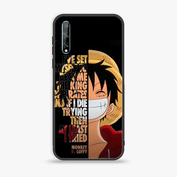 Huawei Y8p - Anime - Premium Printed Glass soft Bumper Shock Proof Case