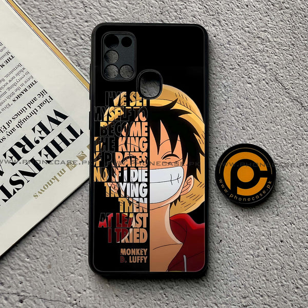 Samsung Galaxy A21s -  Anime - Premium Printed Glass soft Bumper Shock Proof Case